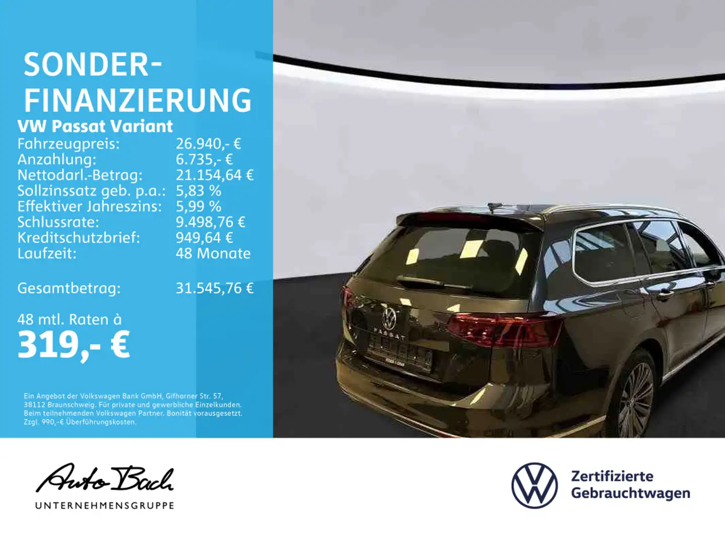 Volkswagen Passat Variant 1.5 TSI Elegance, LED-Matrix, Nav Grau - 2