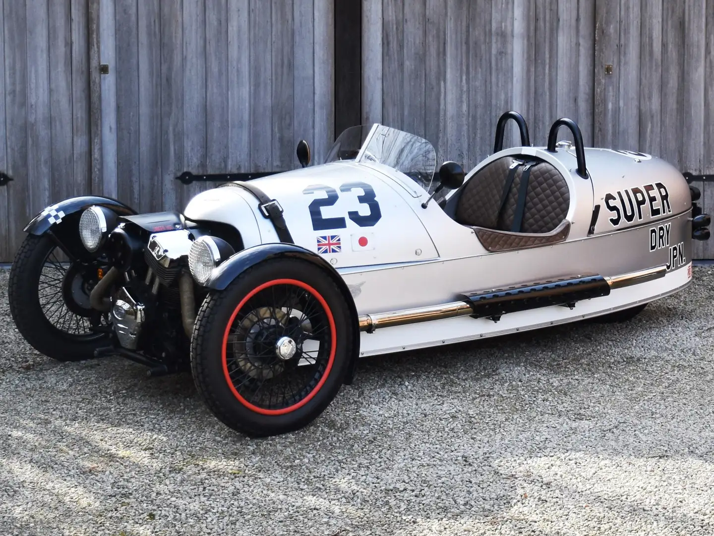 Morgan 3-Wheeler Superdry Jpn. Edition. Only 4.585 miles. Argent - 1