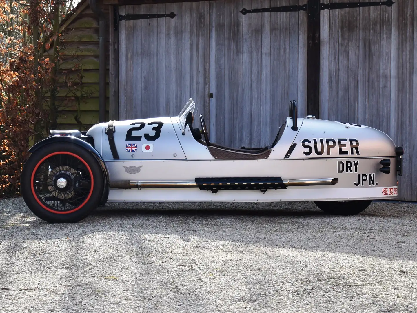 Morgan 3-Wheeler Superdry Jpn. Edition. Only 4.585 miles. Argent - 2