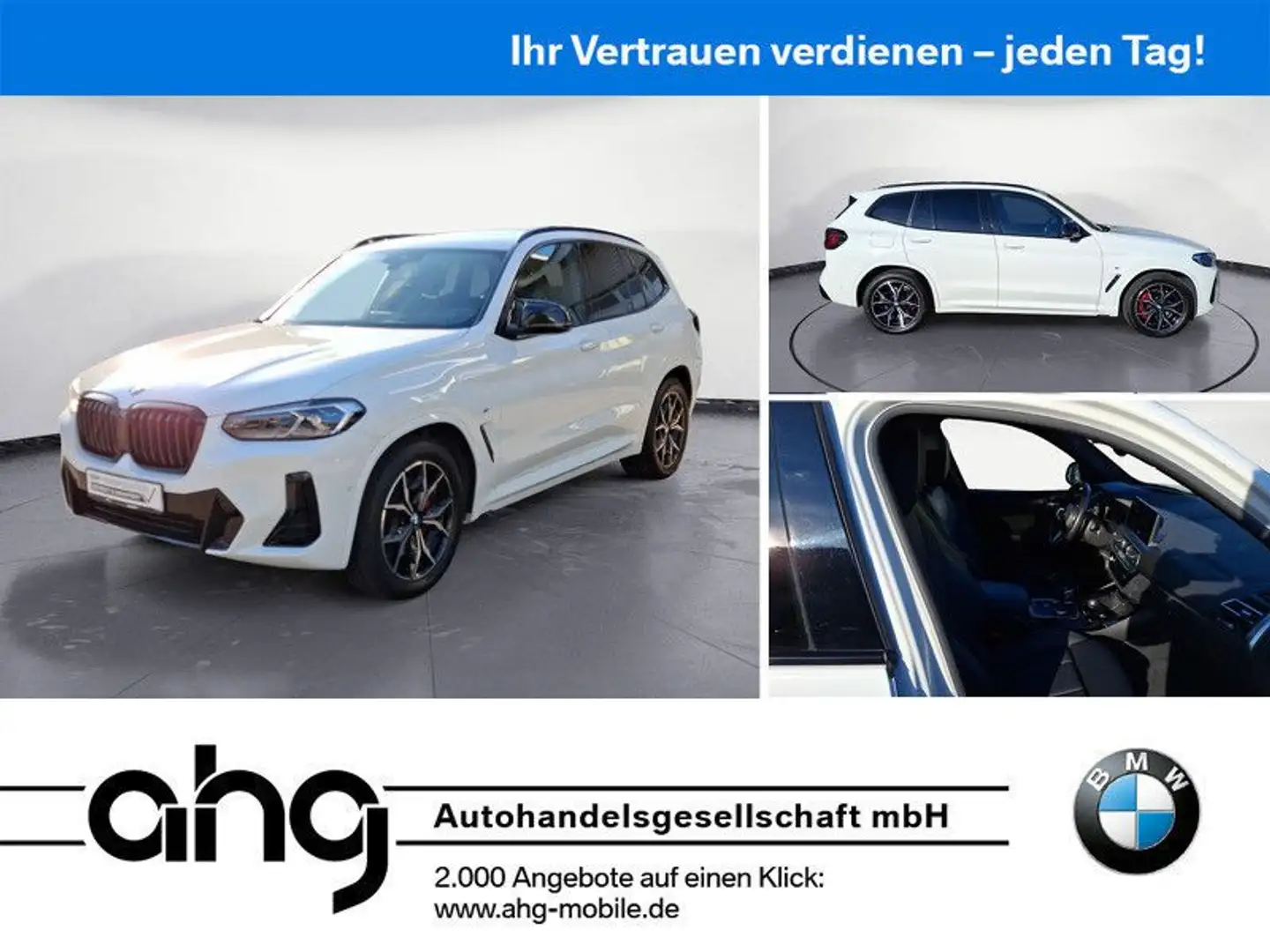BMW X3 xDrive30d AT Navi Panoramadach Bluetooth PDC Weiß - 1