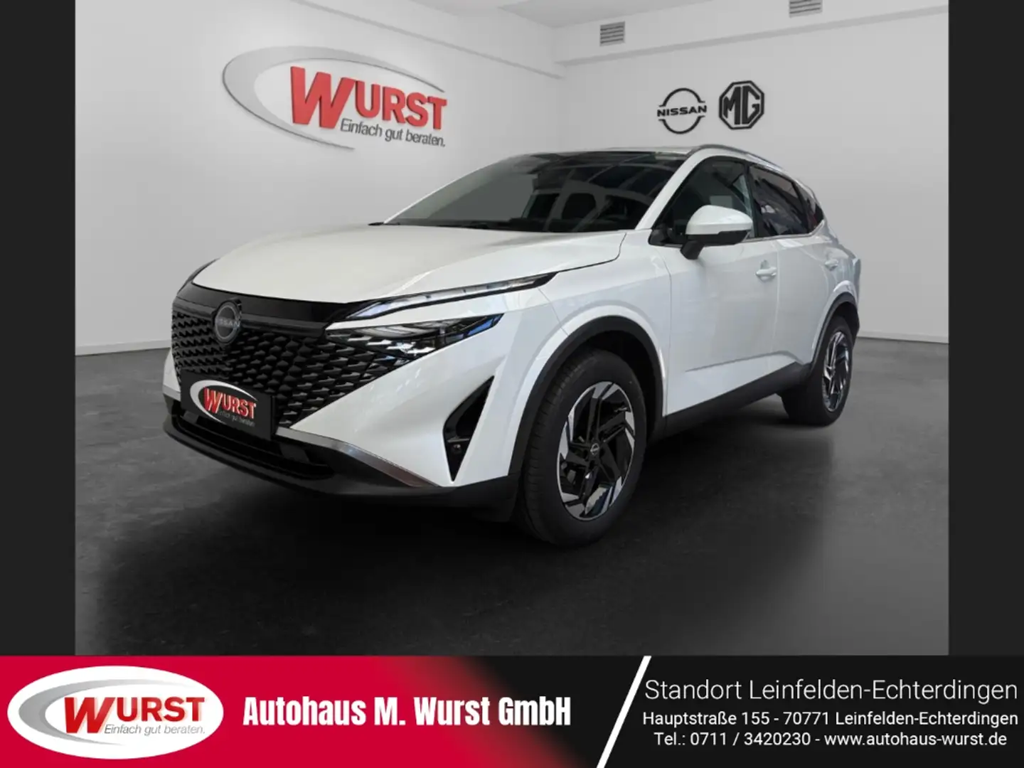 Nissan Qashqai N-Connecta 1.3 MY24 SHZ Lenkrad/Frontscheiben-Hzg Weiß - 1