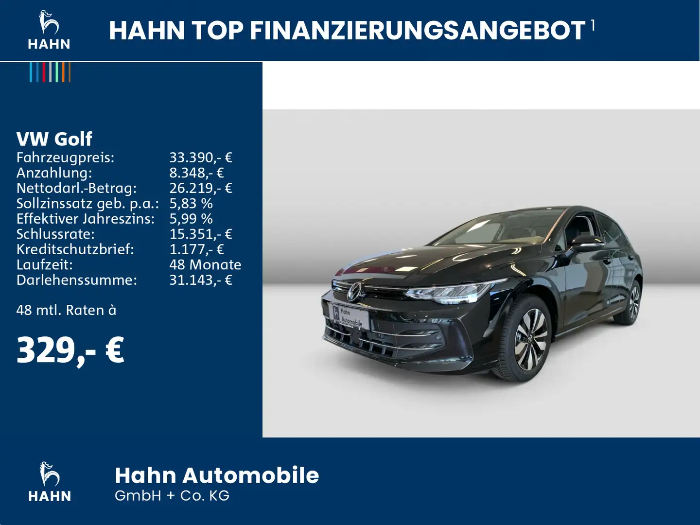 Volkswagen Golf GOAL 1,5eTSI 85KW DSG KAMERA ACC APP GJR Schwarz - 2