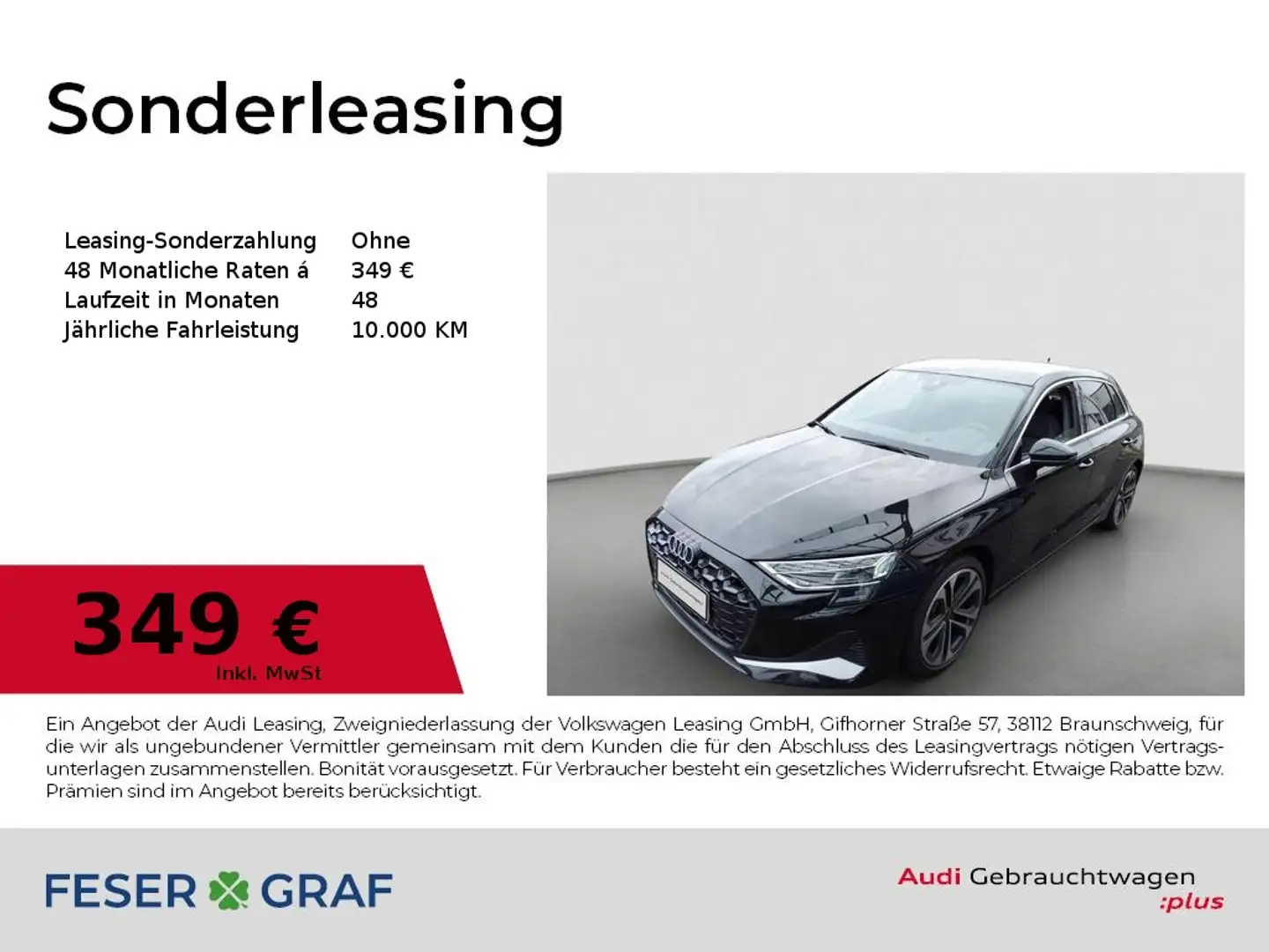 Audi A3 35 TDI Matrix/HuD/Pano/ACC/AHK/Standh/18 Zoll Schwarz - 1