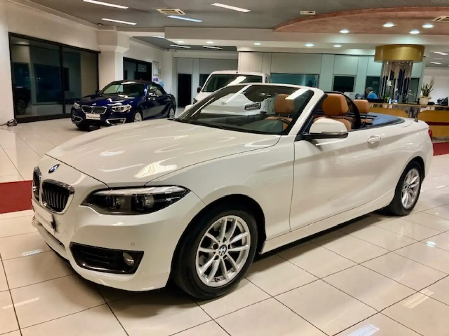 BMW 218 i Cabrio Advantage Pelle Navig PREZZO REALE !! Weiß - 1