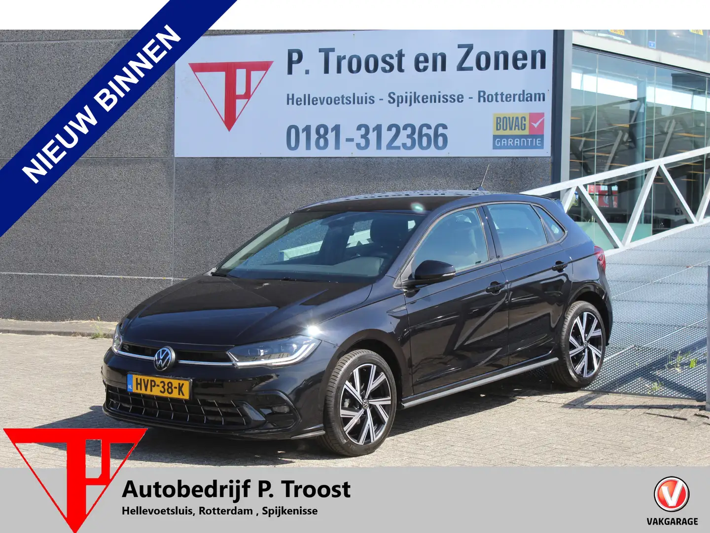 Volkswagen Polo 1.0 TSI 2x R-Line Lage kilometerstand!!/Virtual co Zwart - 1