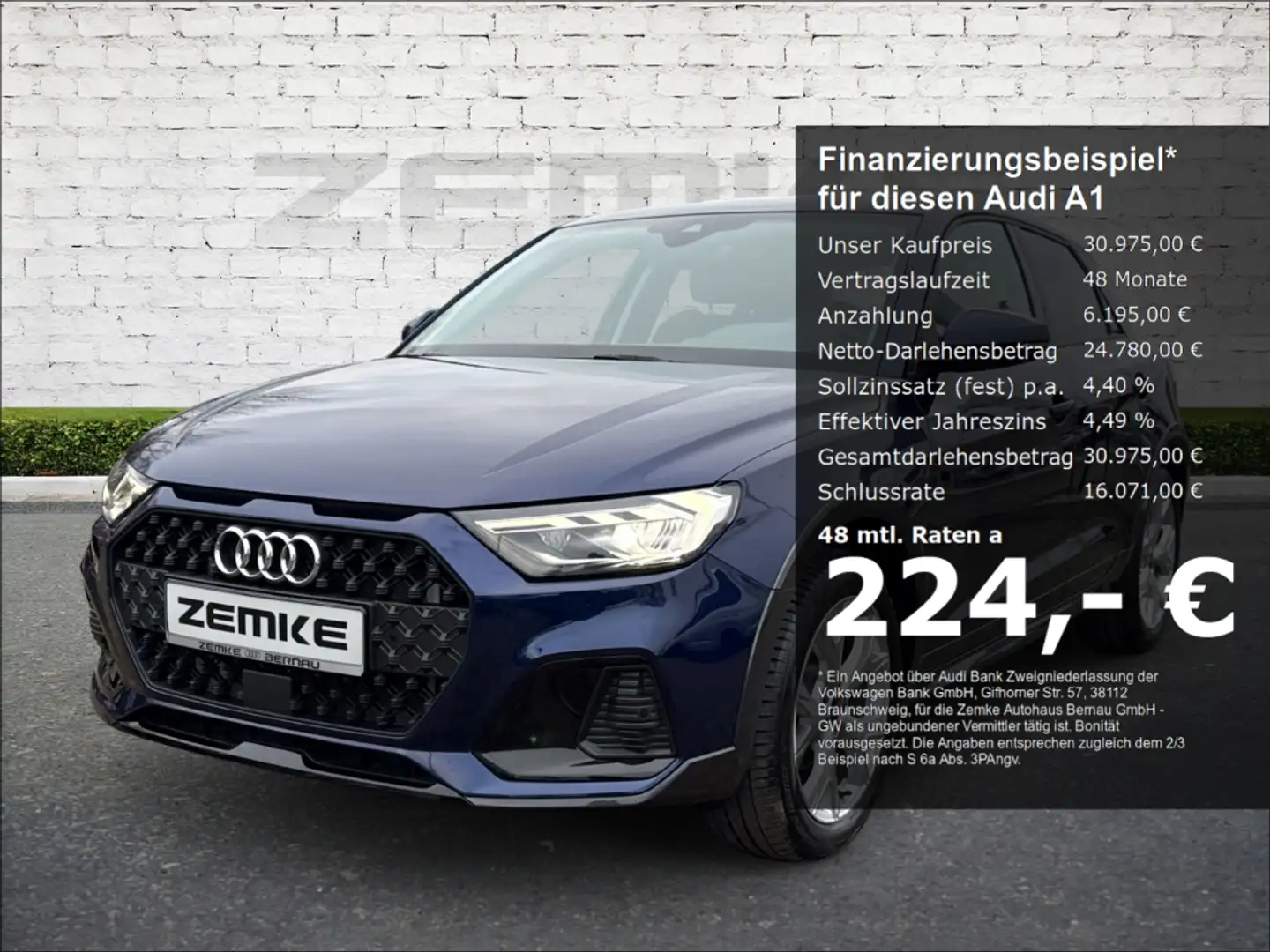 Audi A1 35 TFSI S tronic allstreet Navi digitales Cockpit Blau - 1