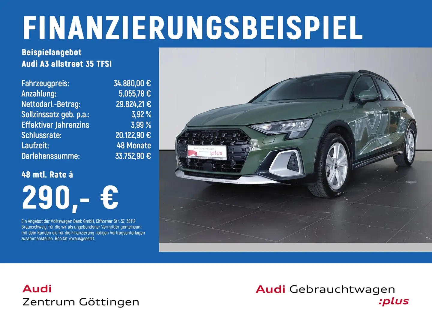 Audi A3 allstreet 35 TFSI +AHK+MMI NAVI plus.+SOUND Groen - 2