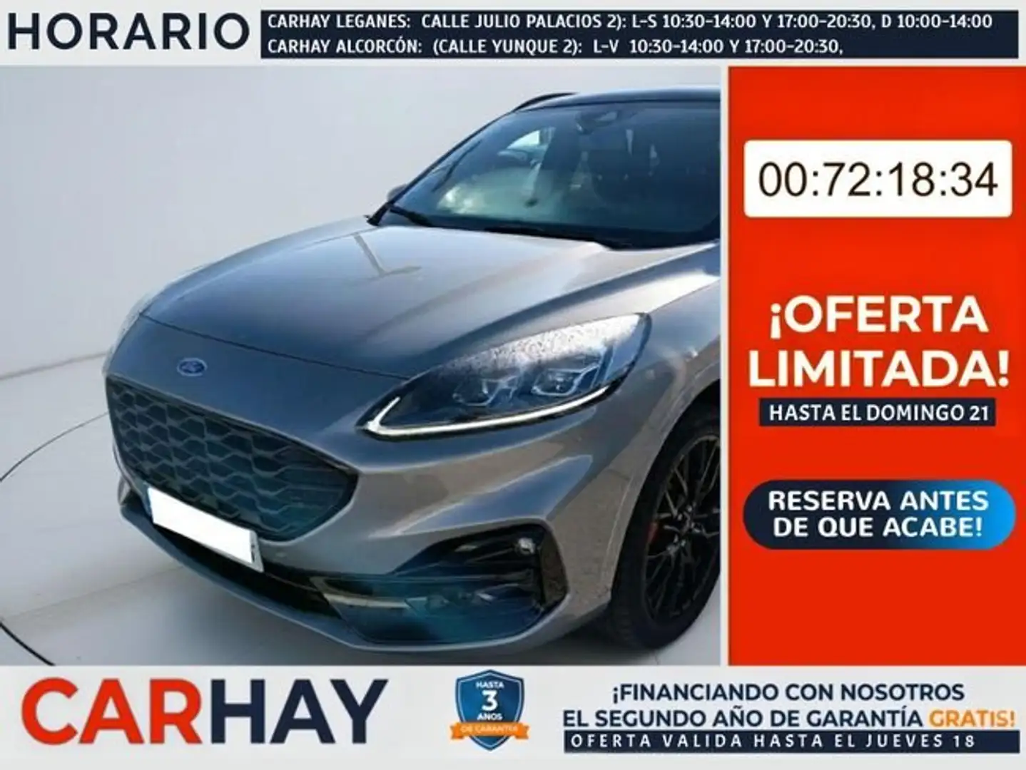 Ford Kuga 2.5 Duratec PHEV ST-Line 4x2 Gris - 1