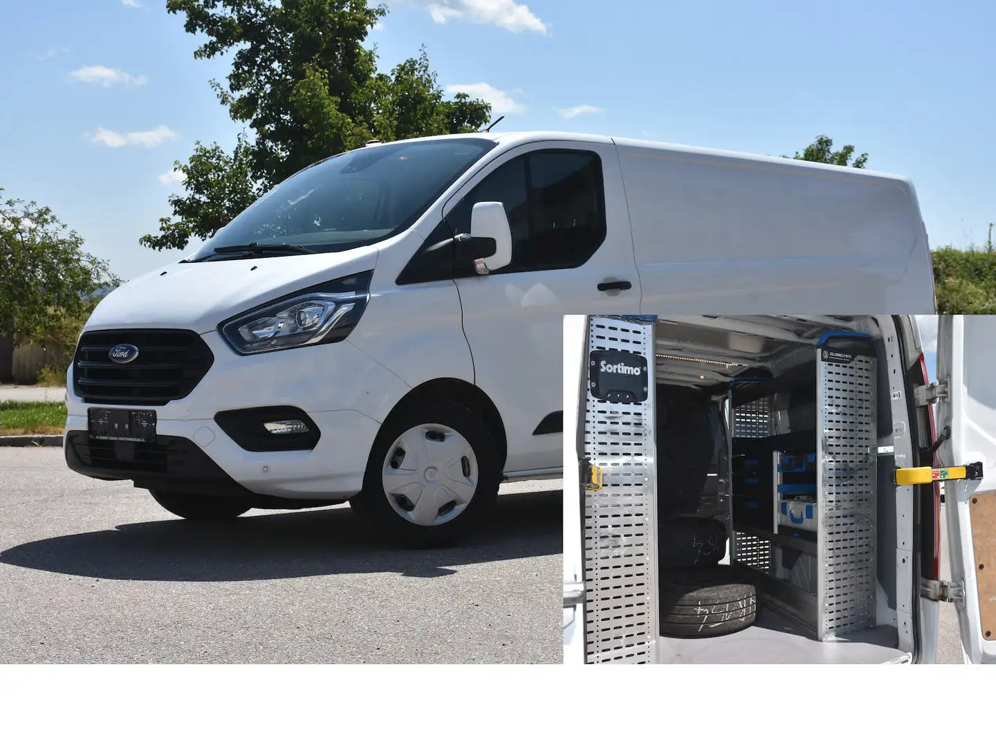 Ford Transit Custom L2 Trend/Sortimo/Navi/AHK/ZRneu Weiß - 1