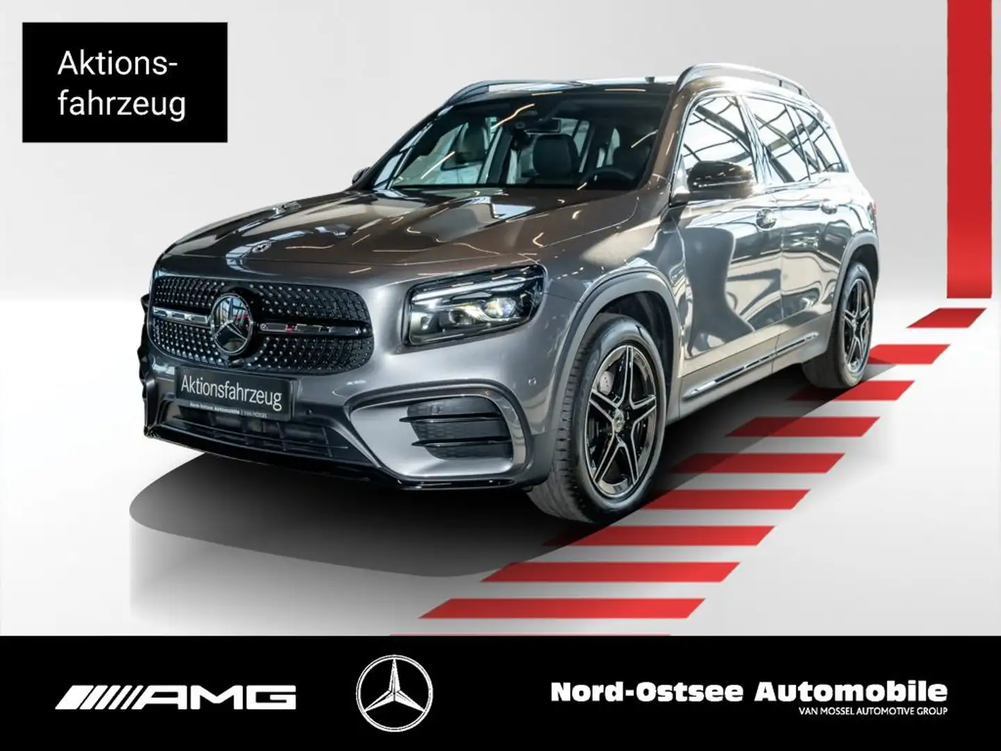 Mercedes-Benz GLB 200 d AMG NIGHT PANO AHK MULTIBEAM 360° Gris - 1