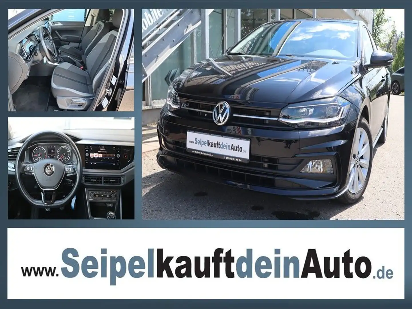 Volkswagen Polo VI 1.0 BMT R-Line*ACC*KAMERA*SHZ*LED* Negro - 1