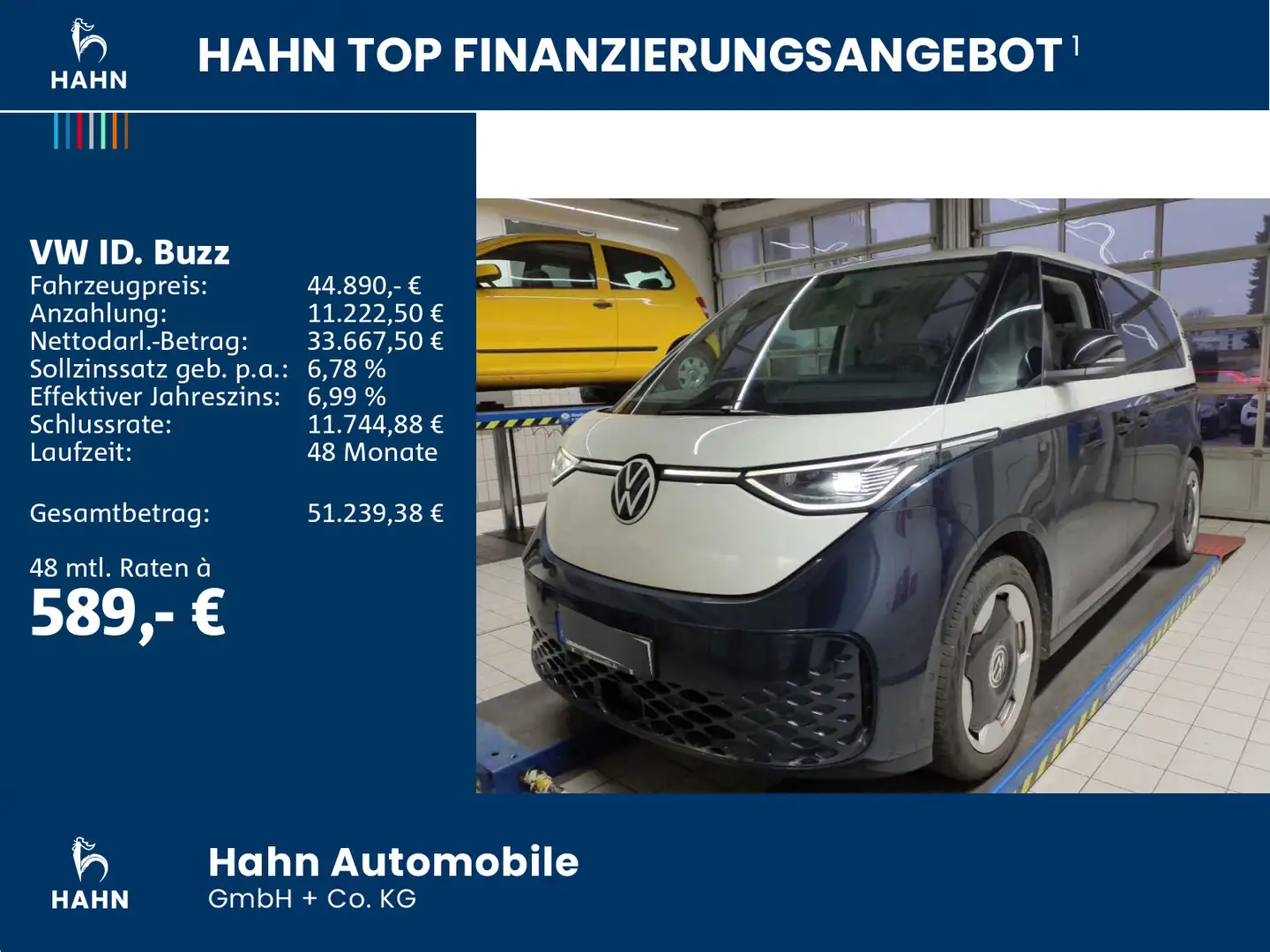 Volkswagen ID. Buzz ID BUZZ PRO 150kW AHK NAVI APP ACC el. SITZE IQ Weiß - 2
