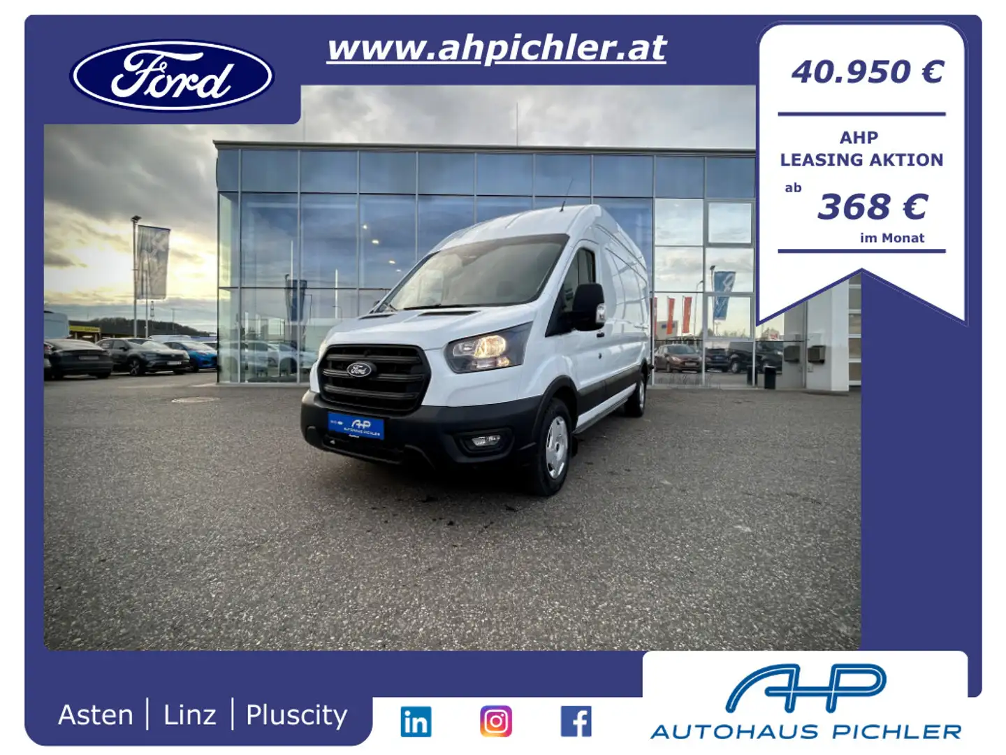 Ford Transit Transit Kasten Trend 350L3H3  2,0 EcoBlue 165PS... Weiß - 1