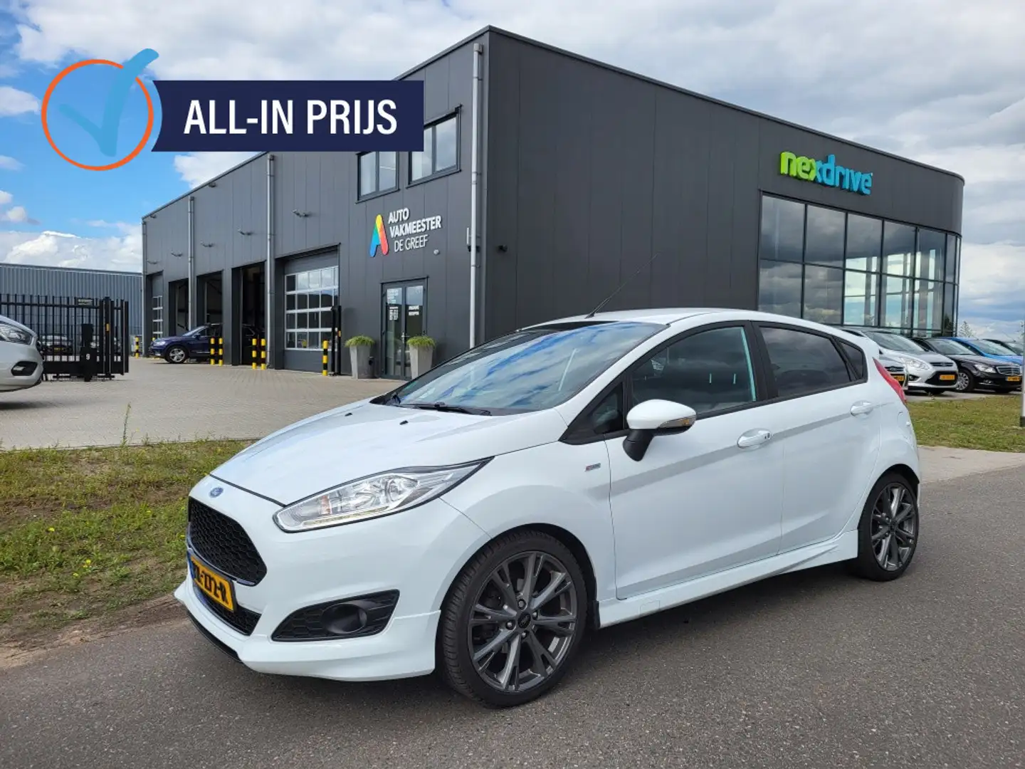 Ford Fiesta 1.0 Ecoboost 100 pk ST Line 17" Blanc - 1