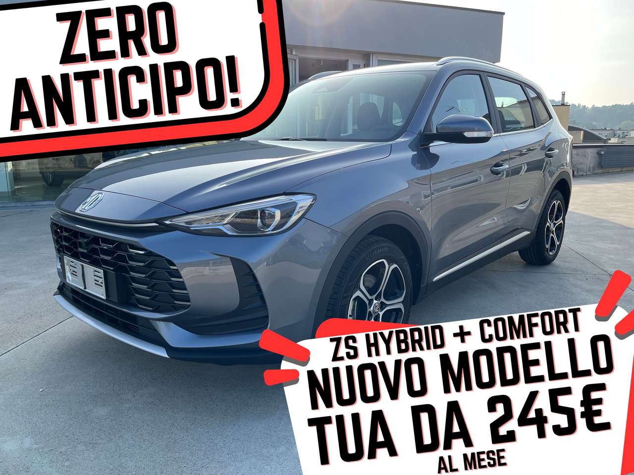 MG ZS NEW FULL-HYBRID 0 ANTICIPO TUA DA 245€ AL MESE