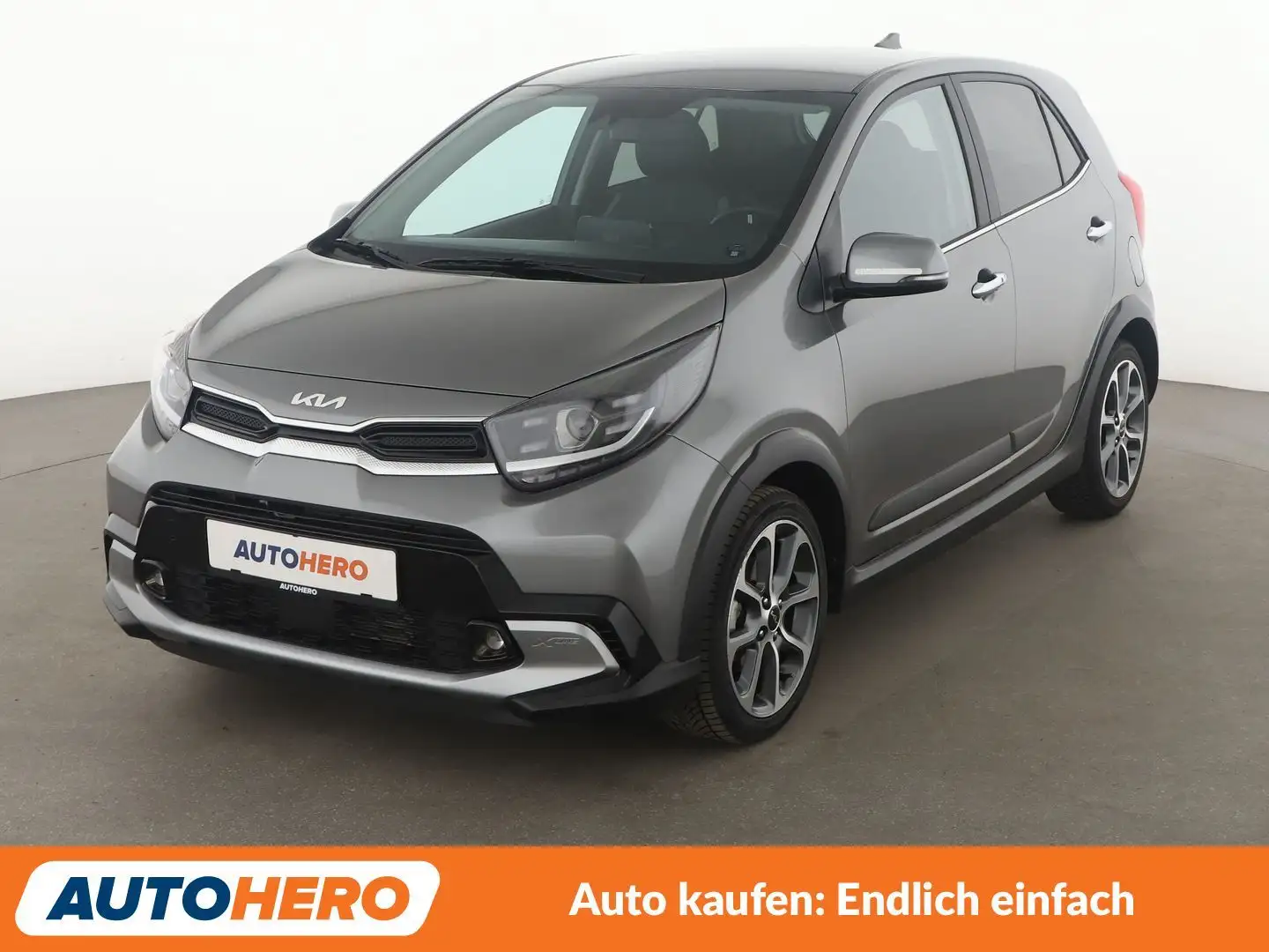 Kia Picanto 1.0 TGDI X Line*NAVI*TEMPO*PDC*SHZ*KLIMA*GARANTIE* Grau - 1