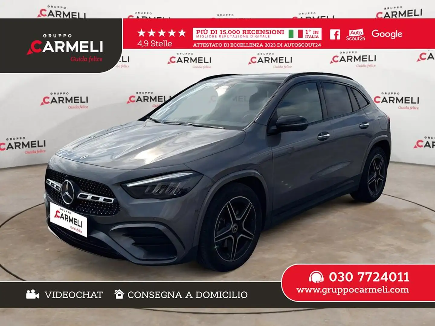 Mercedes-Benz GLA 200 d AMG Line Premium CERCHI 19,NIGHT PACK,AZIENDALE Gris - 1