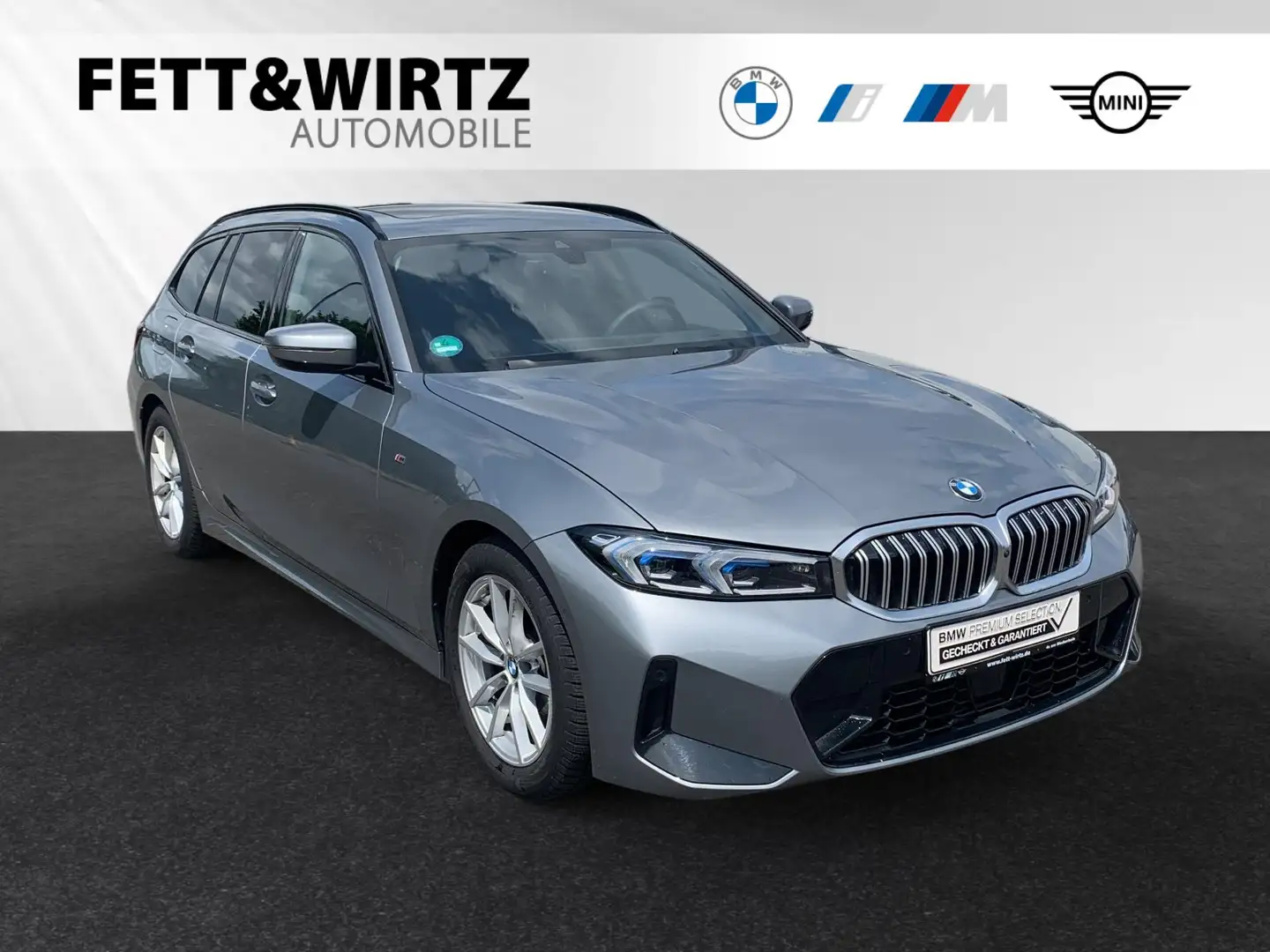 BMW 320 d Touring Lr. 455,- br. o.Anz. 39Mon/5`Km p.A. Grau - 1