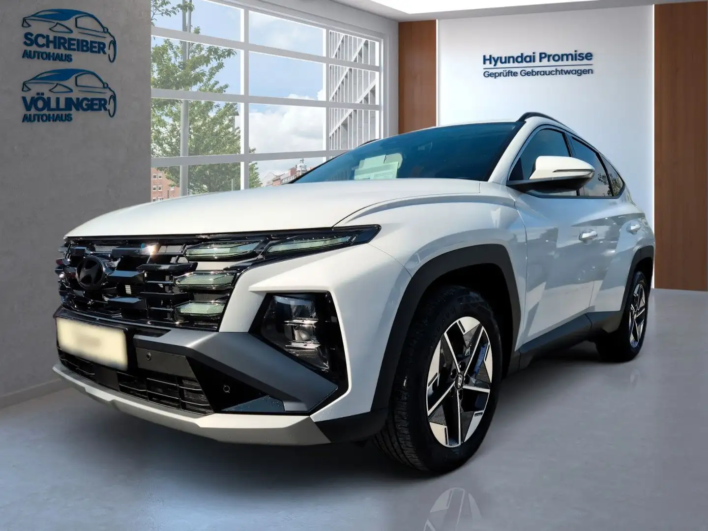 Hyundai TUCSON 1.6 T-GDI 7-DCT  Trend 2WD 150PS/Nav/Krel Weiß - 1