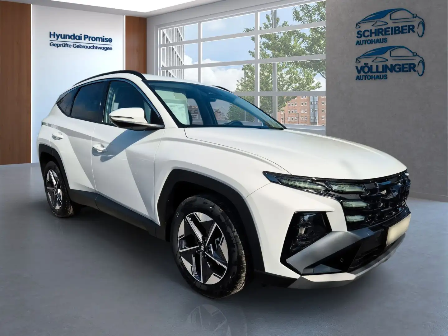 Hyundai TUCSON 1.6 T-GDI 7-DCT  Trend 2WD 150PS/Nav/Krel Weiß - 2