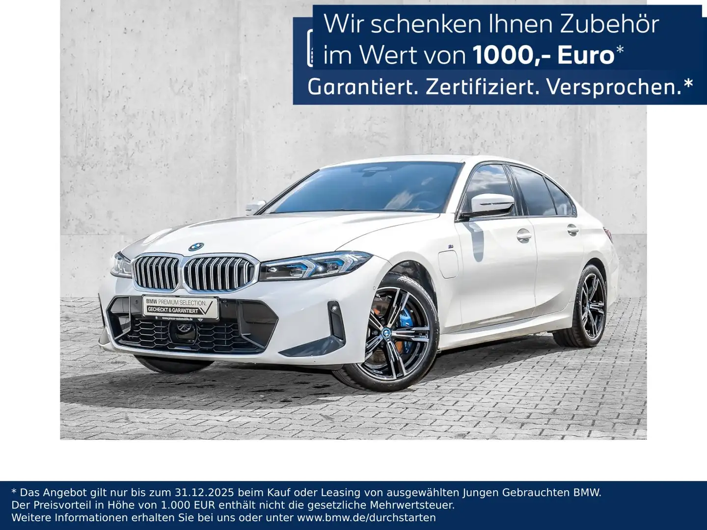 BMW 330 e Limousine M Sport AHK DA Prof. LED HuD HiFi RFK Weiß - 1
