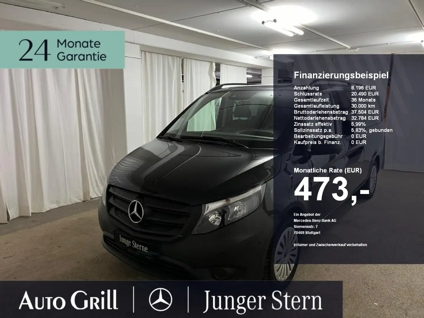 Mercedes-Benz Vito Tourer 116 CDI Pro 9Sitze 2xKlima RfKam AHK Schwarz - 1