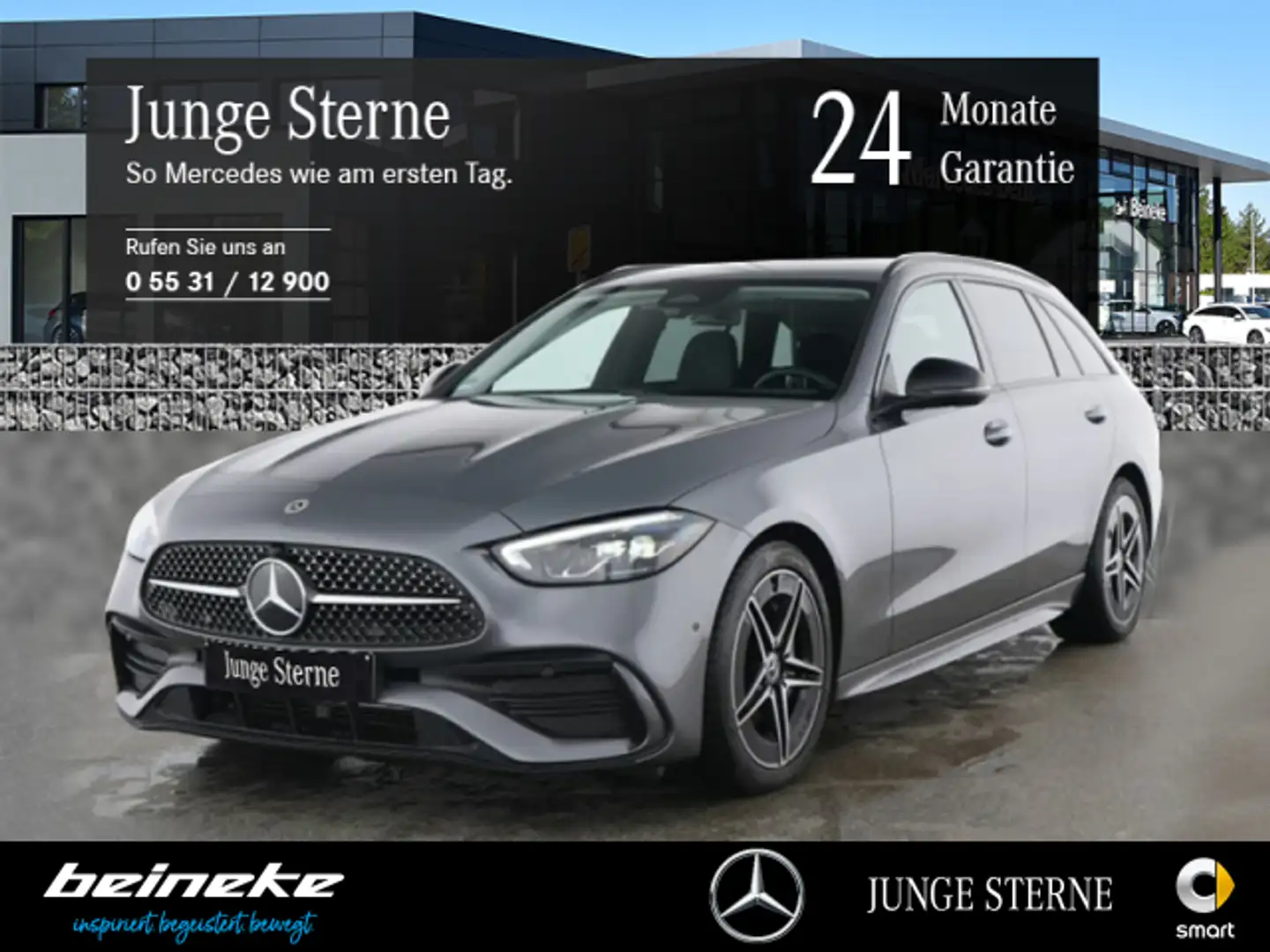 Mercedes-Benz C 180 C 180 T AMG Adv. Night AHK Totwinkel Winter  RFK Grau - 1