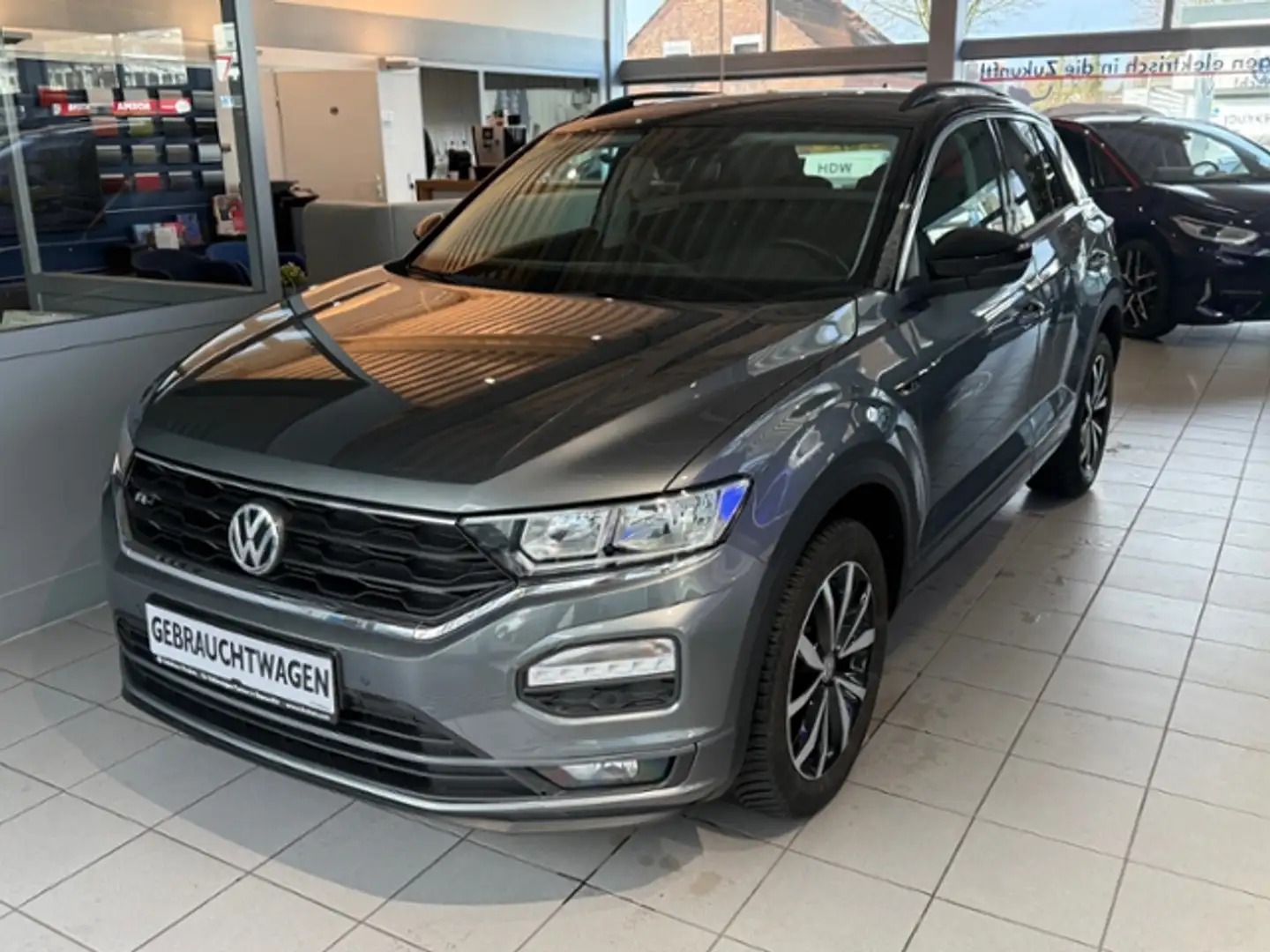 Volkswagen T-Roc 1.0 TSI R-LINE AHK GJR Grau - 2