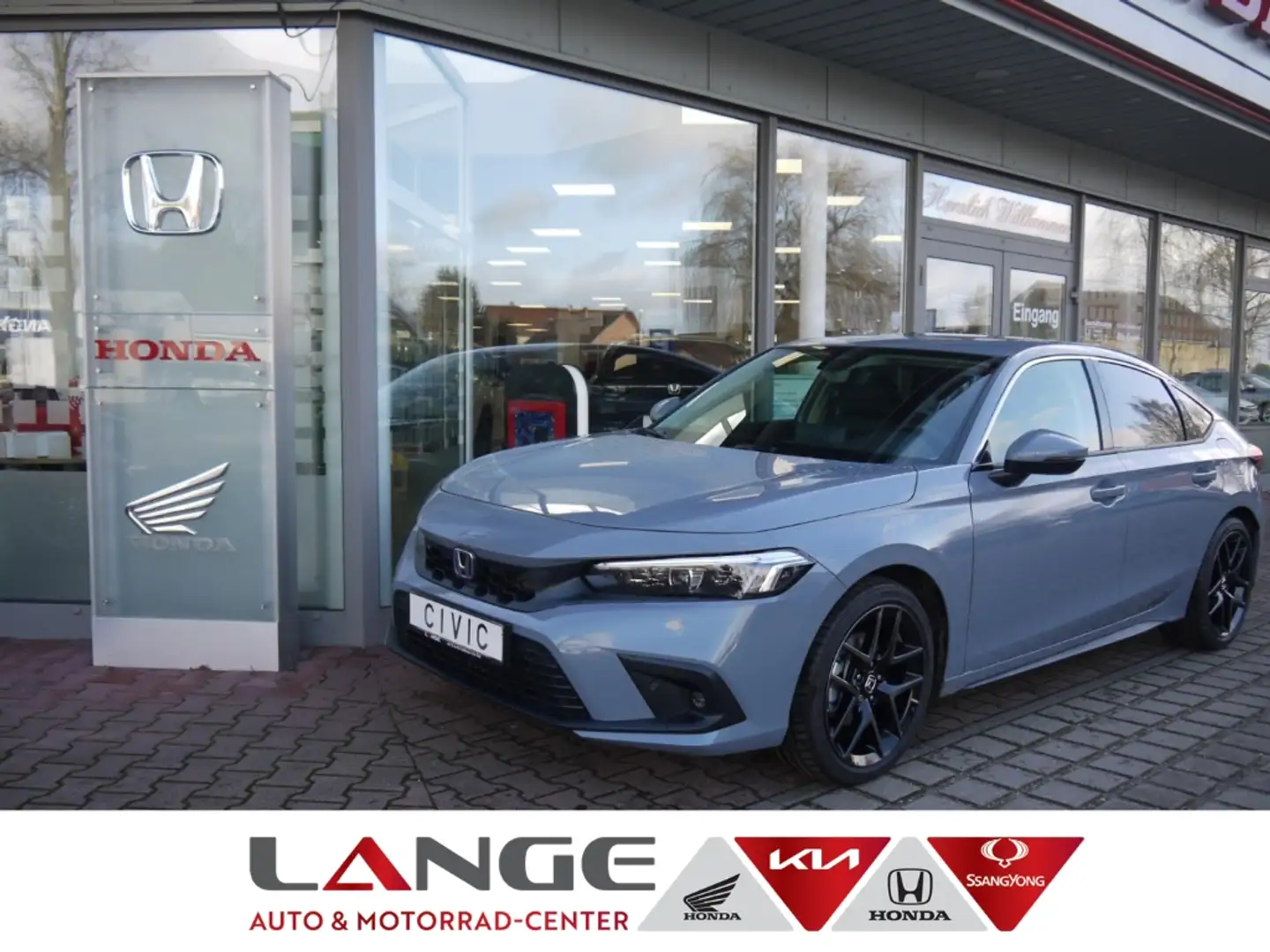 Honda Civic i-MMD Hybrid EU6d 2.0 e HEV Elegance Navi Digitale Grau - 1