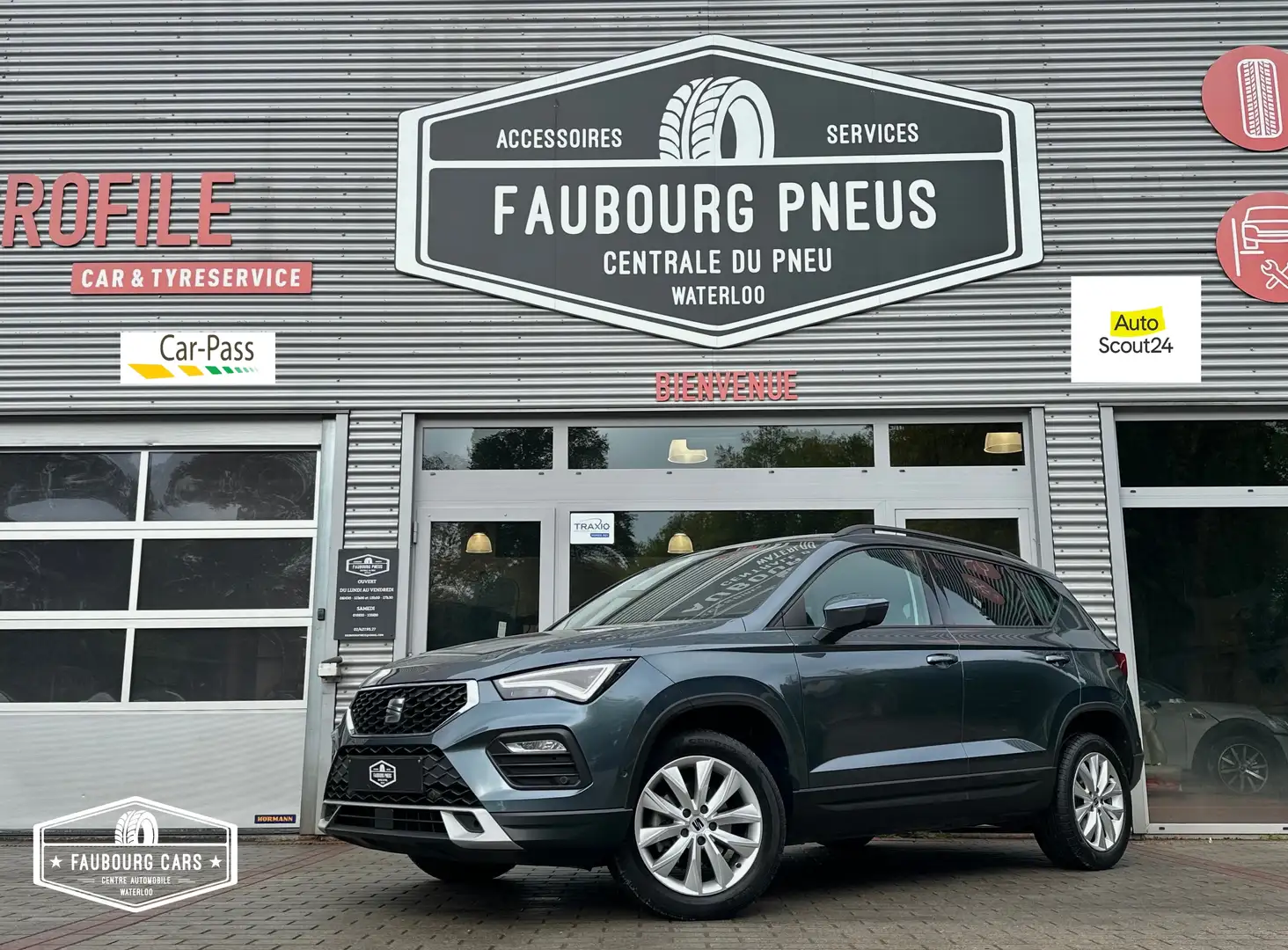 SEAT Ateca 1.5-TSI*DSG*1-PROP/1-OWNER*TVA-21%-VAT*HISTO-SKODA Gris - 1