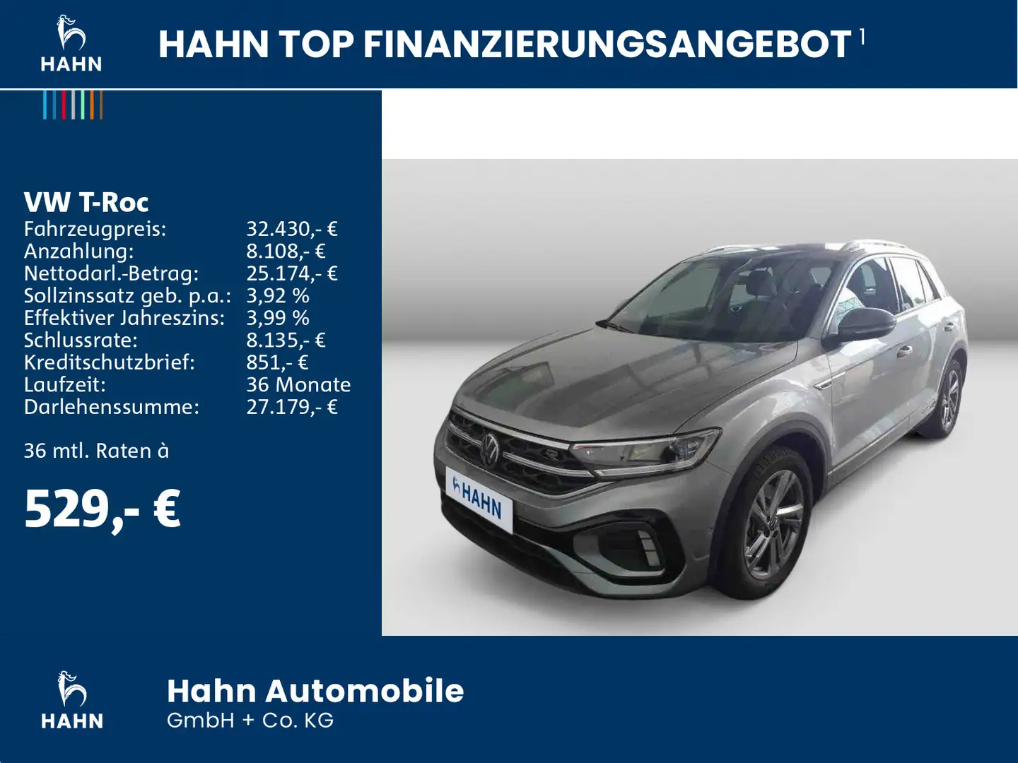 Volkswagen T-Roc 2.0TSI DSG 4Mo R-Line Matrix Navi CAM ACC Zilver - 2