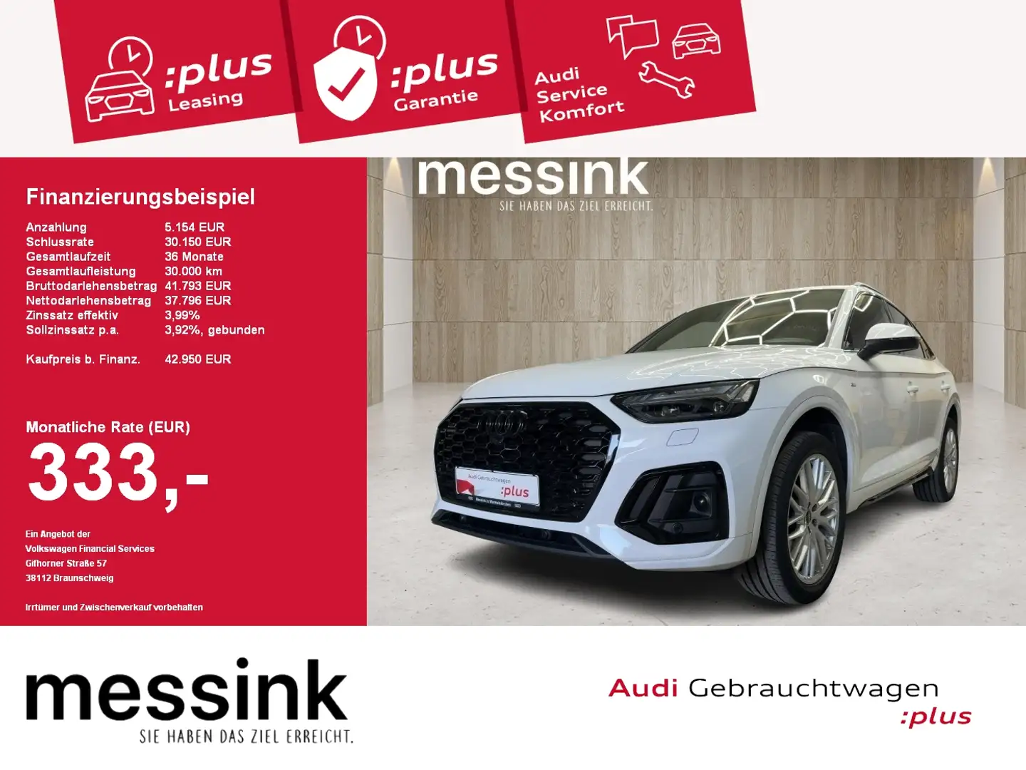 Audi Q5 Sportback 40 TDI quattro S-Line *Matrix*Pano*B&O* Weiß - 1