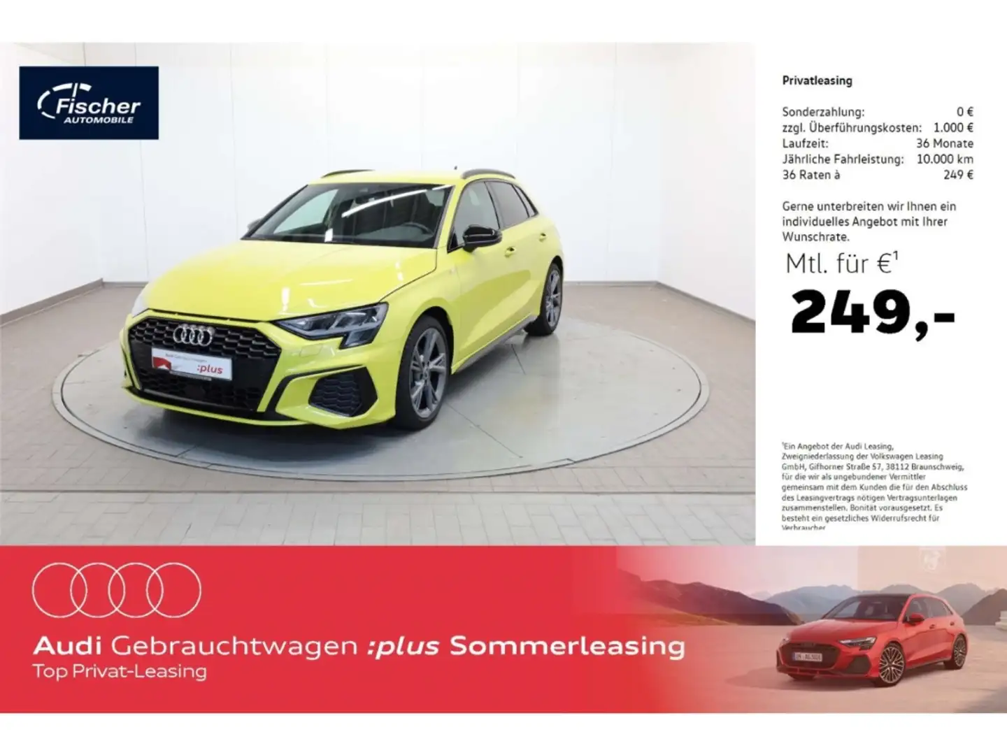 Audi A3 Sportback 30 TFSI S line Gelb - 1