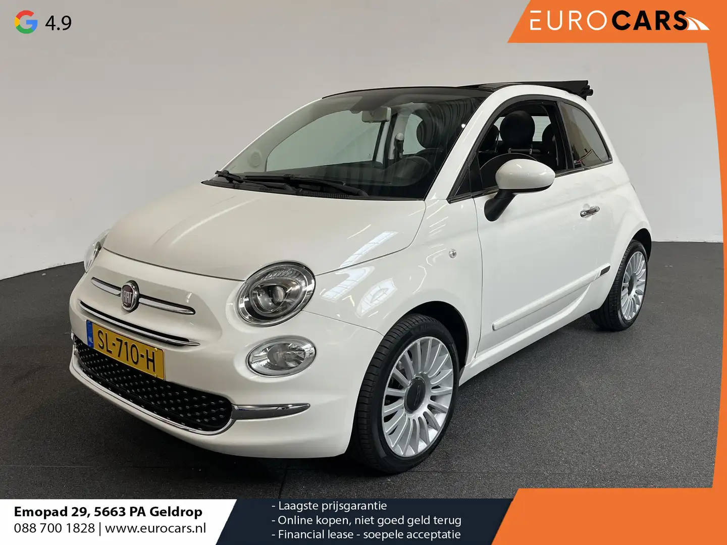 Fiat 500C 0.9 TwinAir Turbo Lounge Navigatie Airco Weiß - 1
