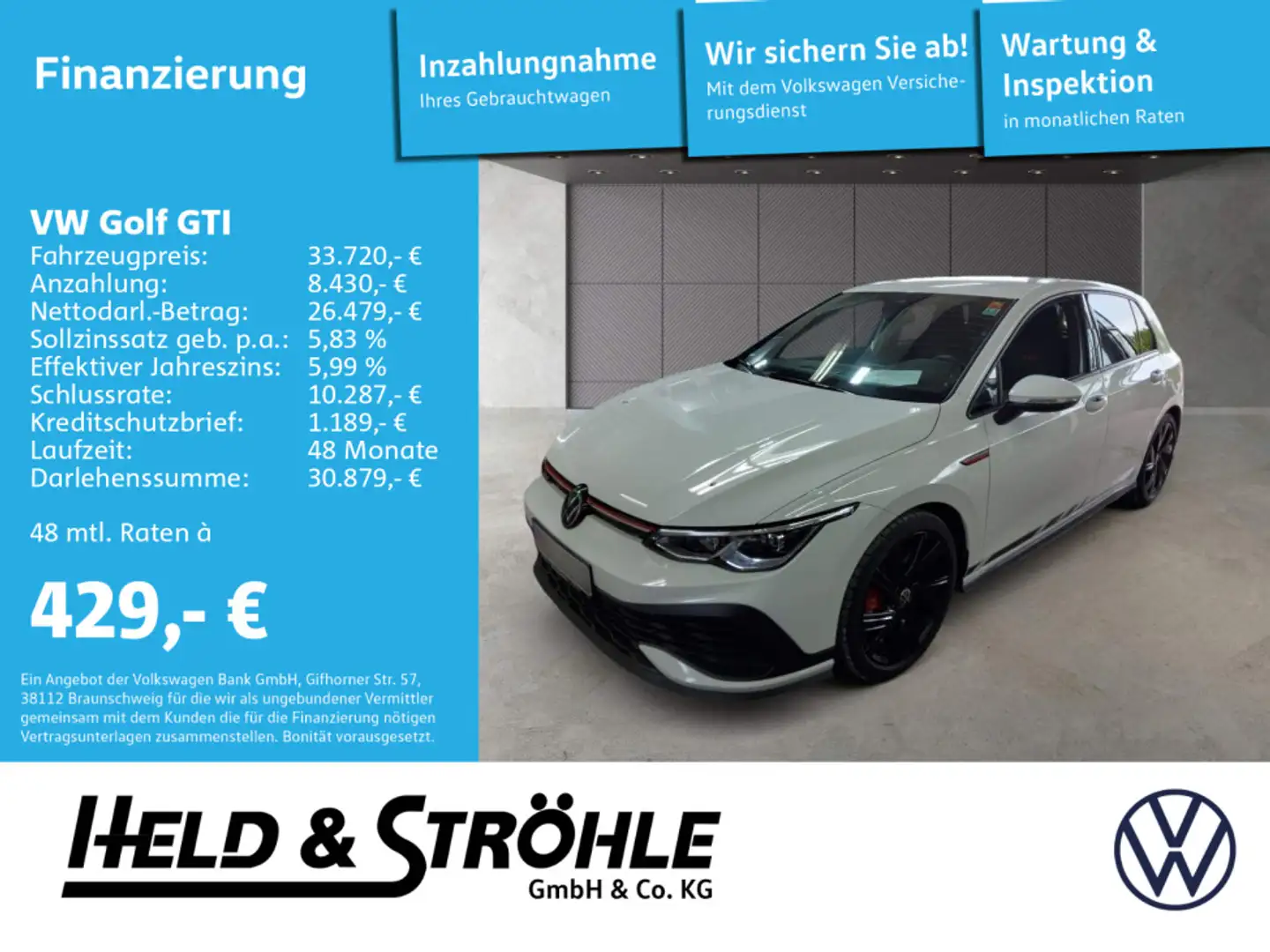 Volkswagen Golf GTI Clubsport 2.0 TSI DSG 18 ACC LED+ NAVI Weiß - 1