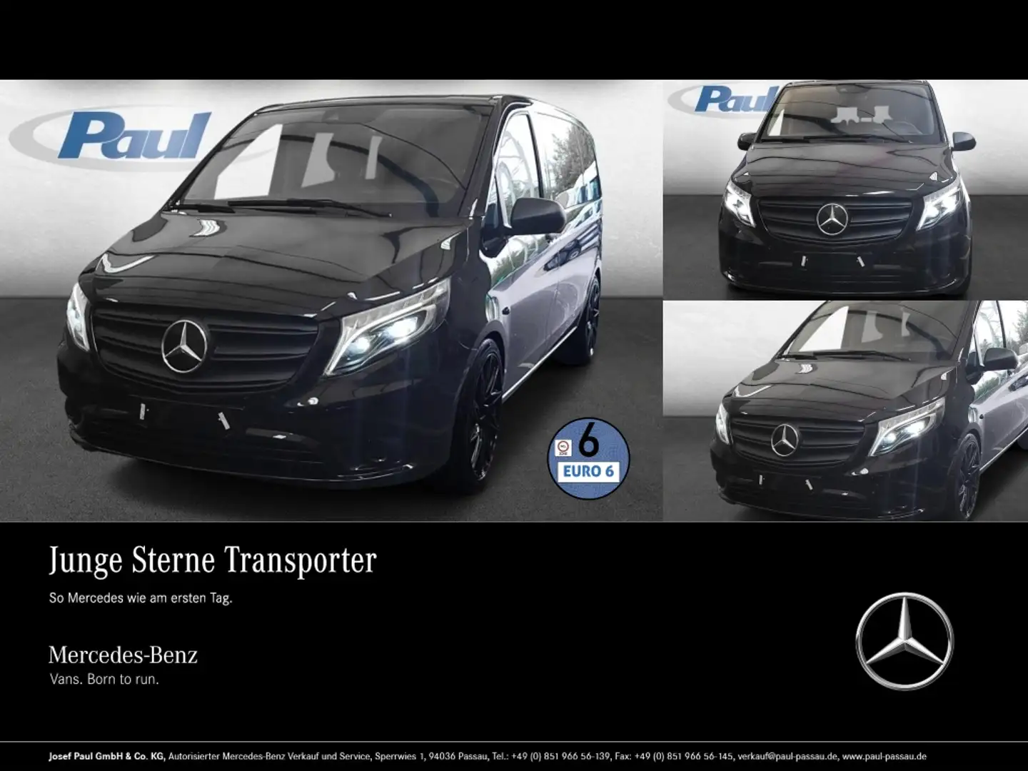 Mercedes-Benz Vito 124 CDI Mixto 4x4 Alu 20"+KW-Gewindefahrwerk Noir - 1