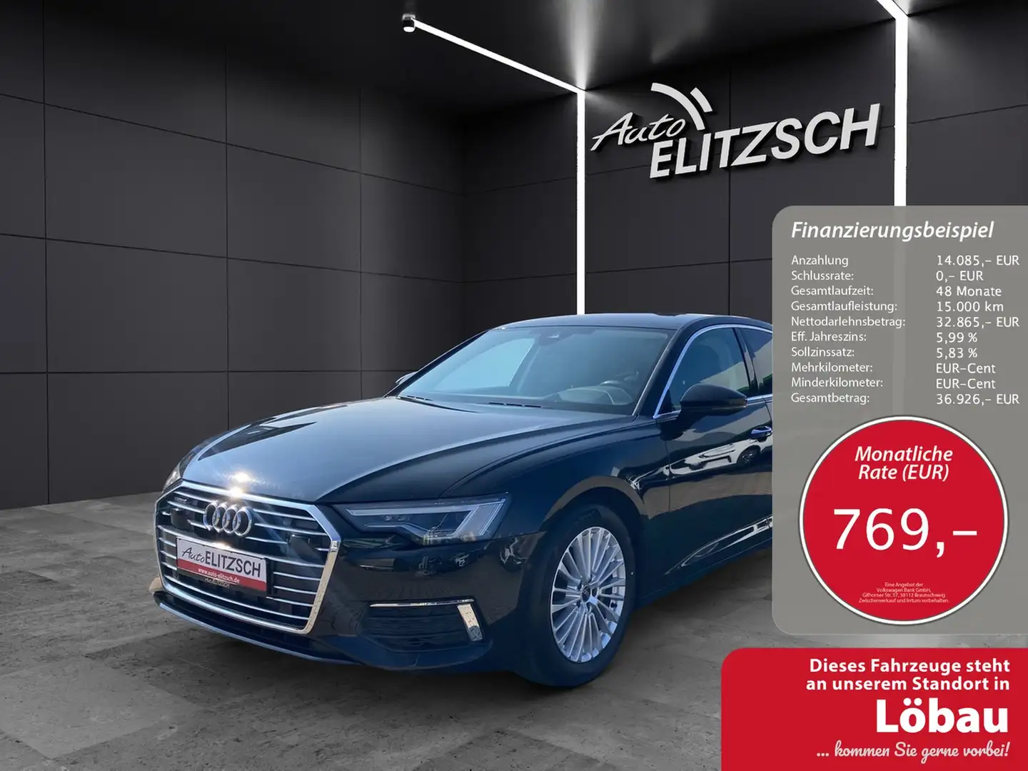 Audi A6 Lim. 50 TDI quattro Matrix Luft RFK Head up design Schwarz - 1