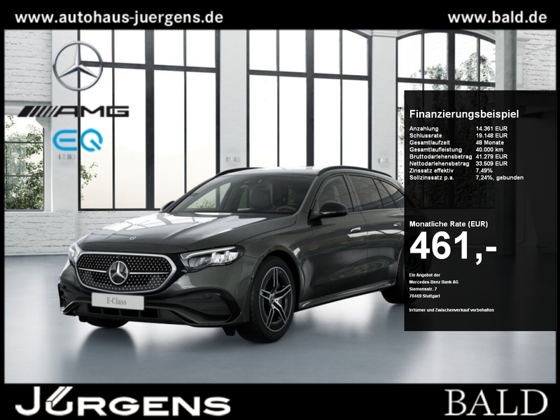 Mercedes-Benz E 200 T AMG-Sport+Pano+Distr+Night+Ambiente+AHK