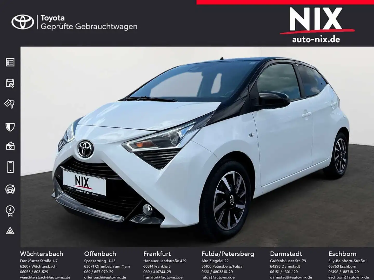 Toyota Aygo 1,0 l  5-tg. 'x-final' KAMERA KLIMA Weiß - 1