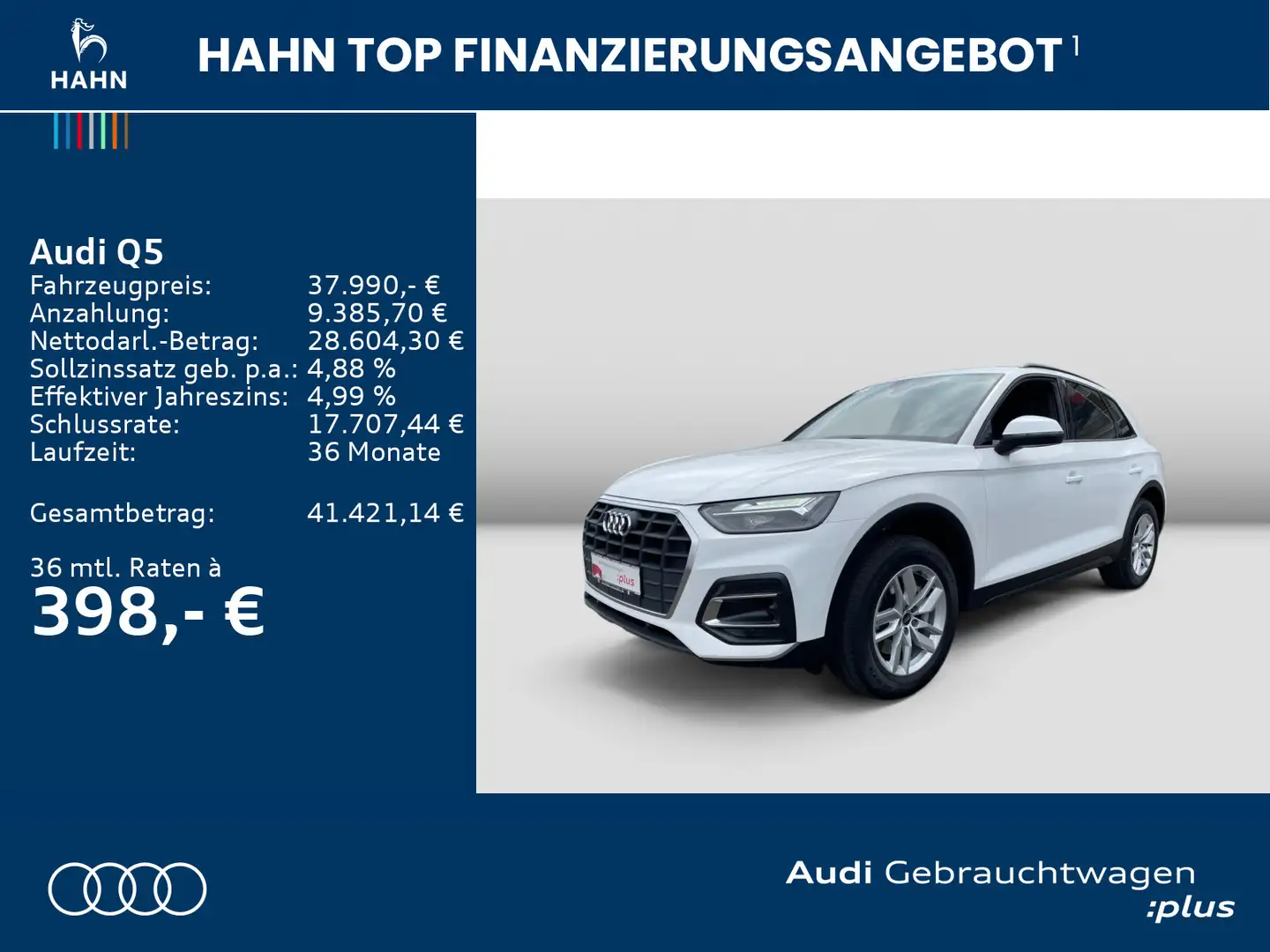 Audi Q5 50TFSIe quattro S-trc S-line Navi Virtual CAM Weiß - 2