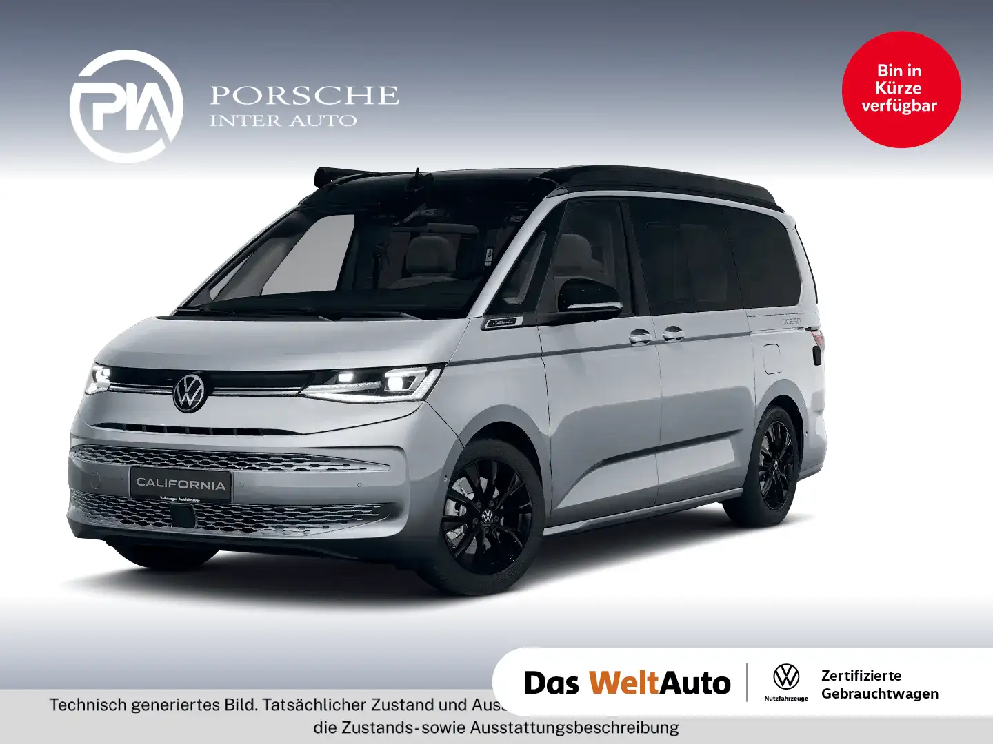Volkswagen T7 California VW T7 California Ocean eHybrid 180 kW 4M Silber - 1
