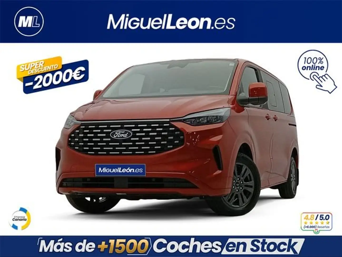 Ford Tourneo Custom 2.0 150CV Rojo - 1