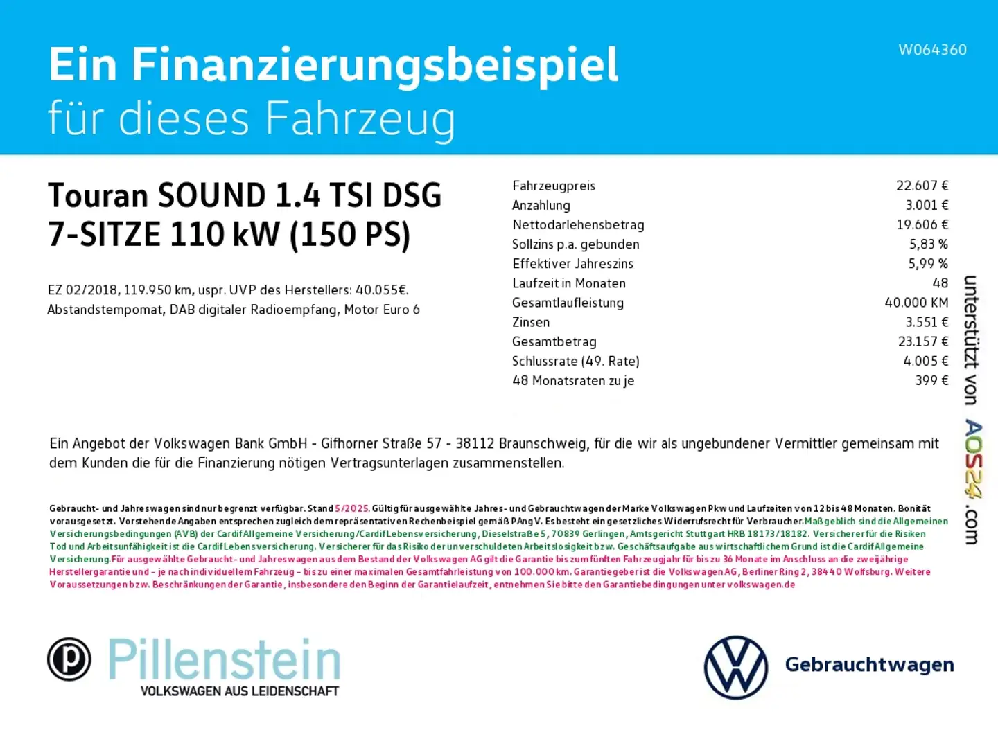 Volkswagen Touran SOUND 1.4 TSI DSG 7-SITZE AHK PANO LED Blau - 2