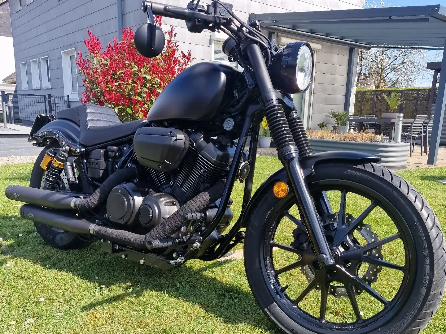 Yamaha XV 950 Mit MCJ Klappenauspuffanlage Black - 1