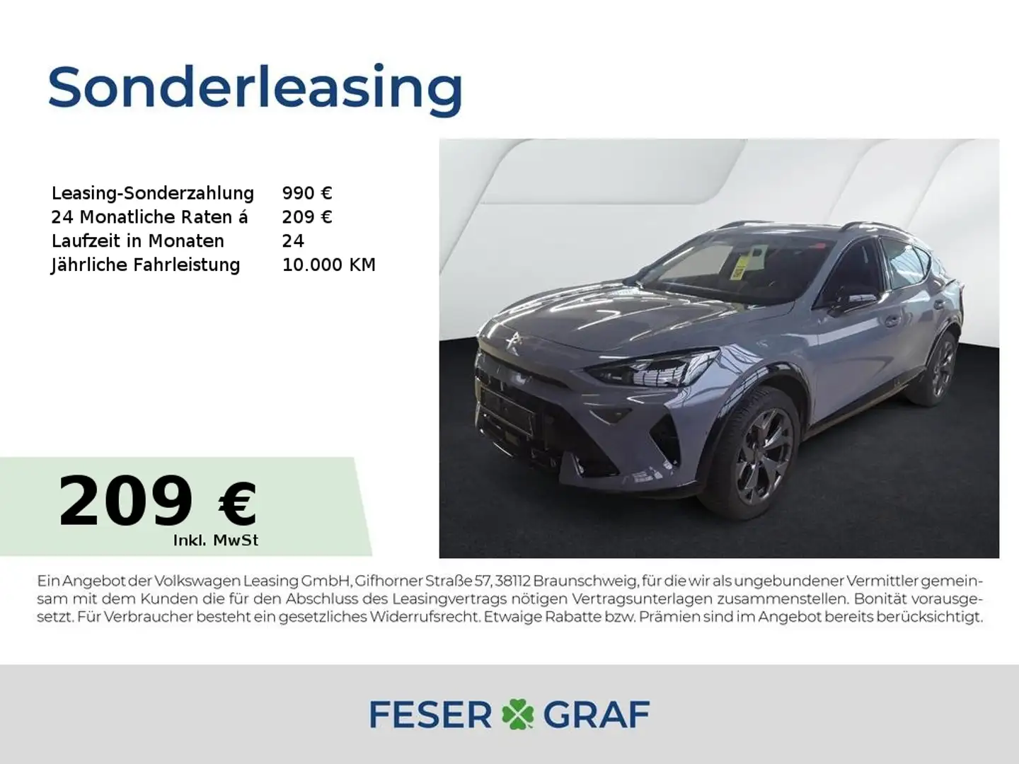 CUPRA Formentor 1.5 eTSI DSG INTELLIGENT|EDGE|NAVI|GRJ Grau - 1