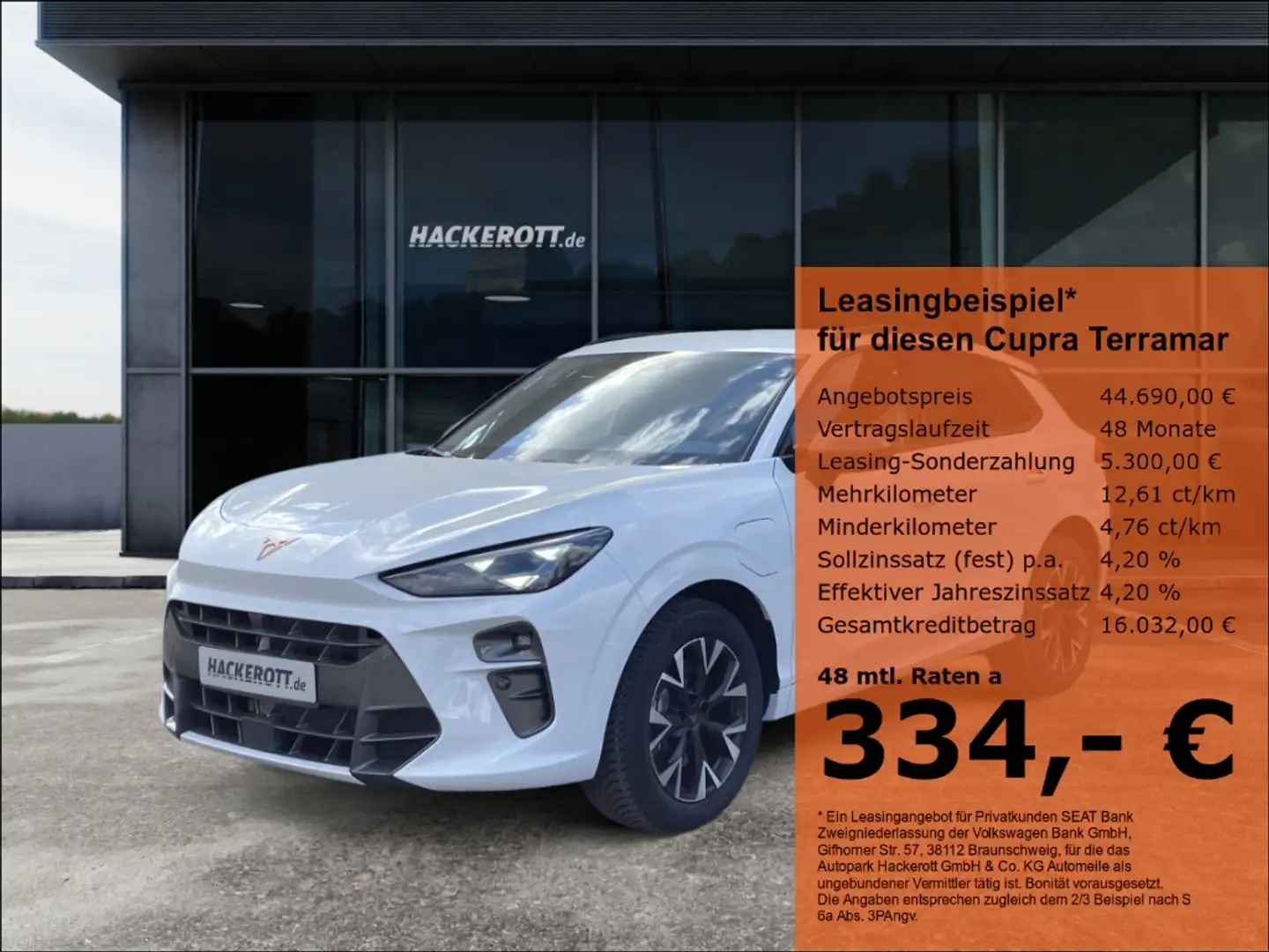 CUPRA Terramar 1.5 e-Hybrid 150kW (204PS)DSG, GJR, Sitzh., EdgePa Weiß - 1
