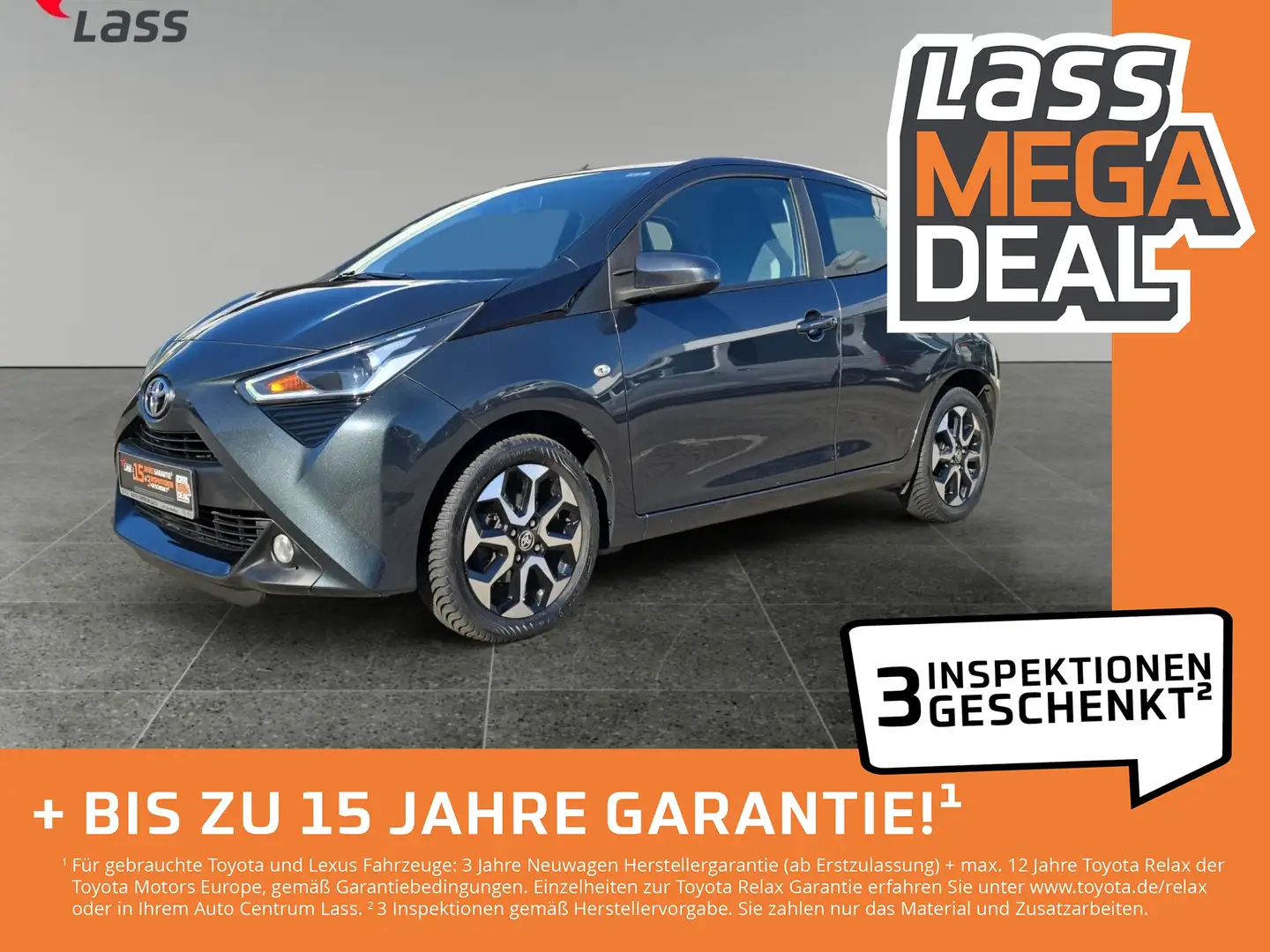 Toyota Aygo 1.0 x-play Club Klima+LM+LED+ZV+Kamera Gris - 1