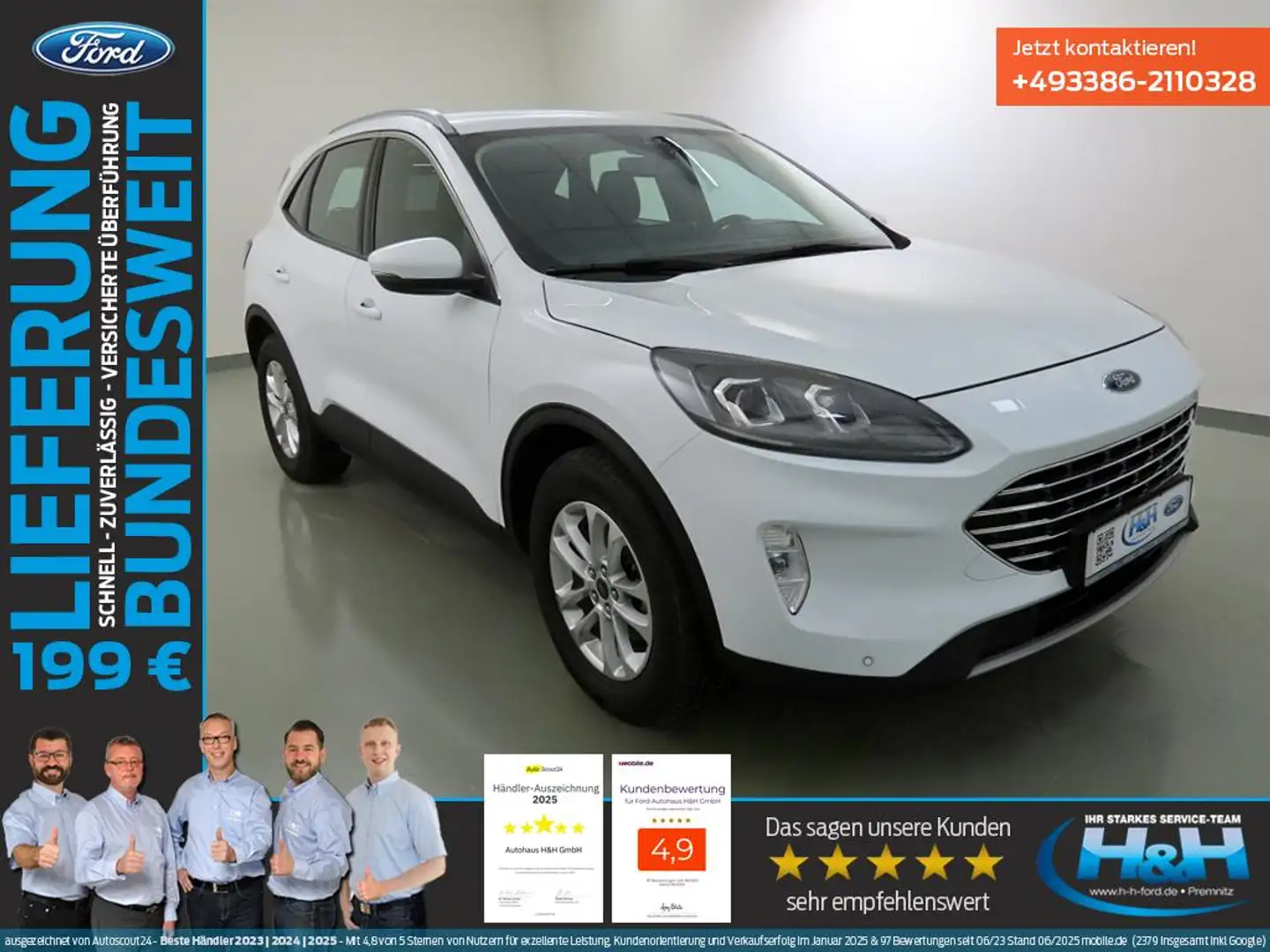 Ford Kuga 2.5 Plug-in-Hybrid Titanium LED+Head-UP+AHK Blanc - 1