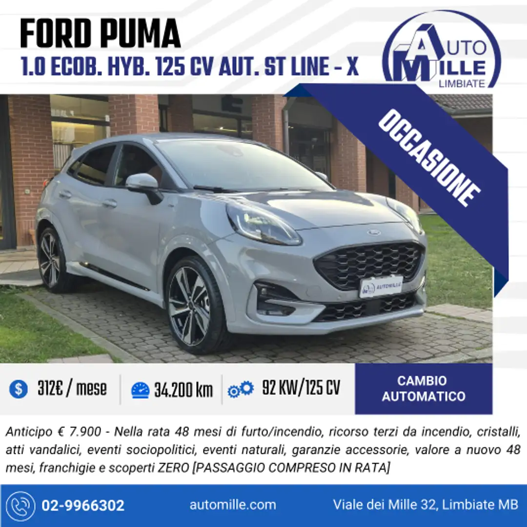 Ford Puma 1.0 ecoboost h ST-Line X s&s 125cv auto Grau - 1