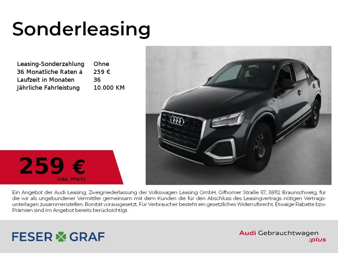 Audi Q2 adv. 35 TFSI - KAMERA - PANO - MATRIX - AHK Grau - 1